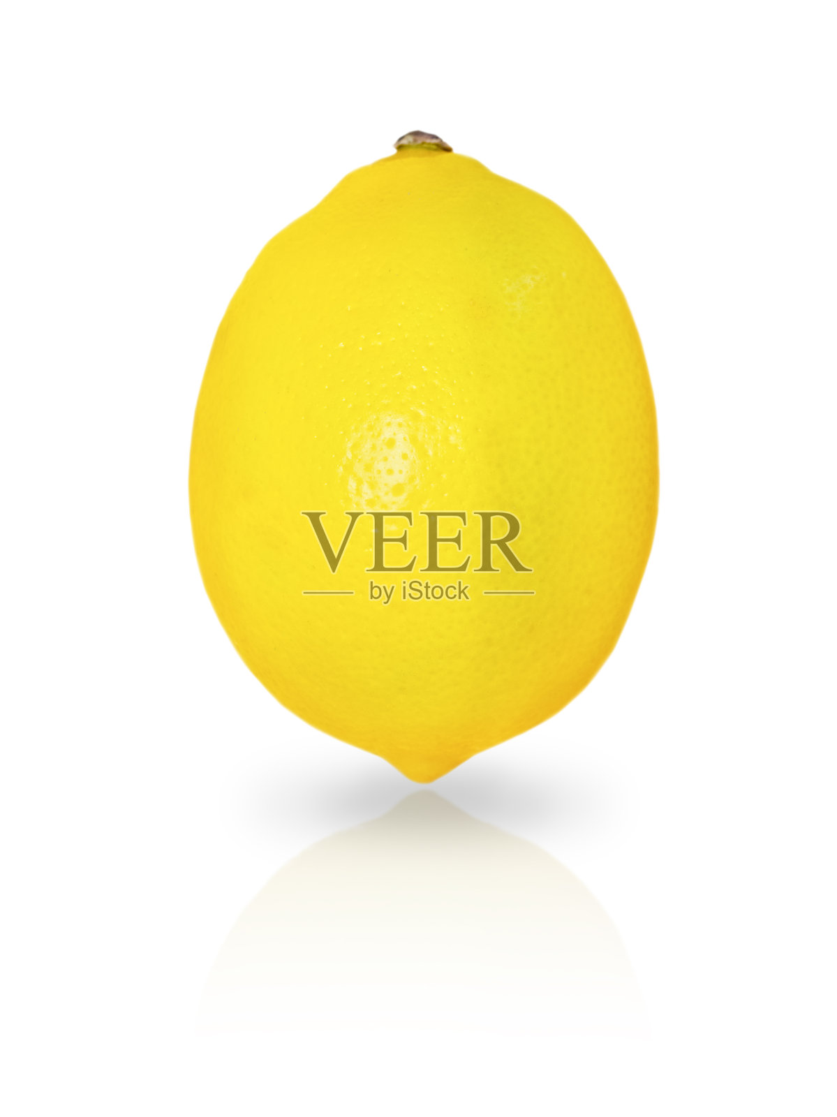 一个成熟的柠檬分离在白色照片摄影图片