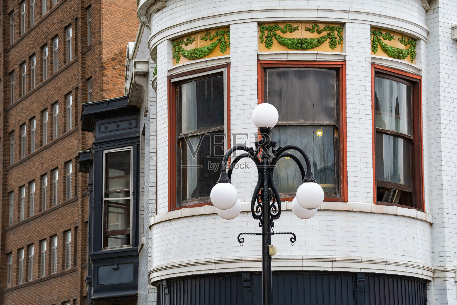 中西部城市的建筑。照片摄影图片