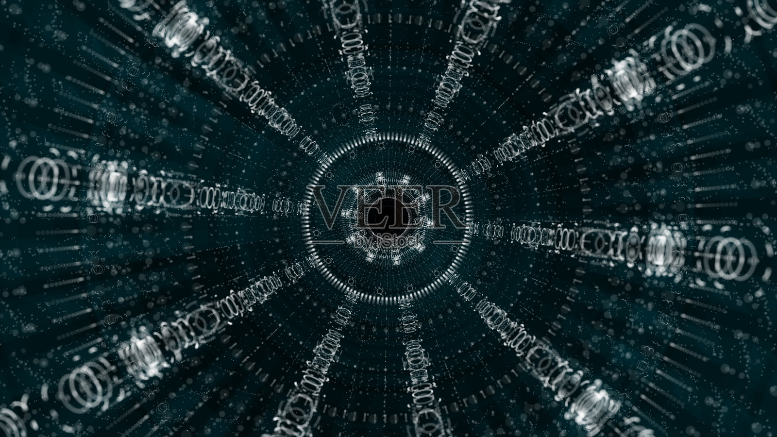 圈氖粒子流。技术背景的概念照片摄影图片