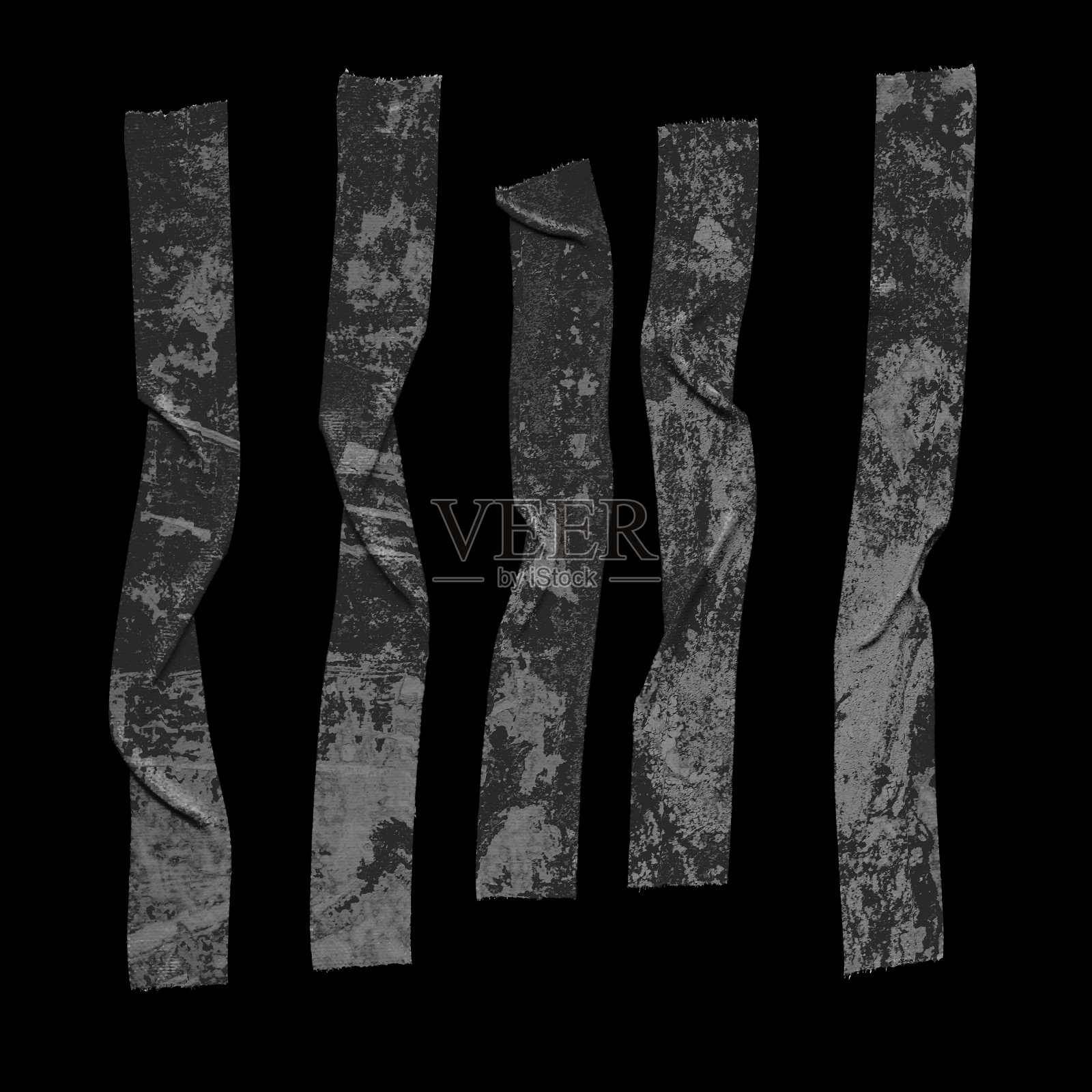 一套单色织物带条纹黑色背景与迷彩纹理。照片摄影图片