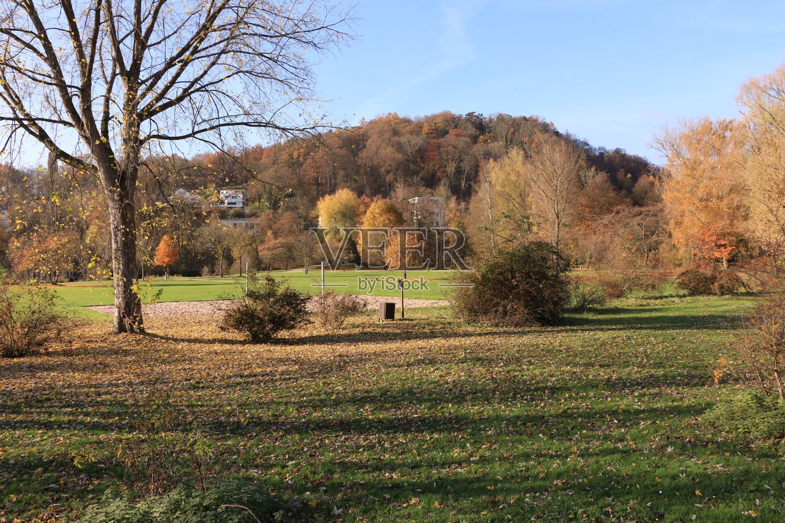 Bad Kissingen的晴朗秋日照片摄影图片