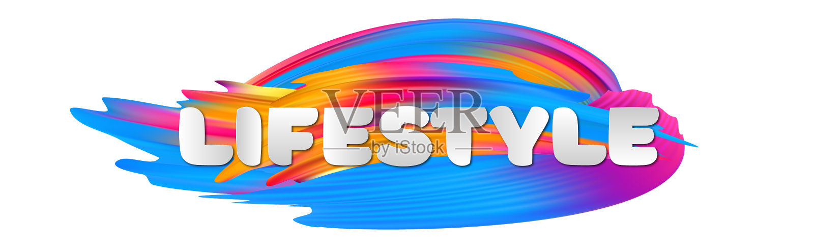 时尚明亮创意文字生活方式上的白色设计元素图片