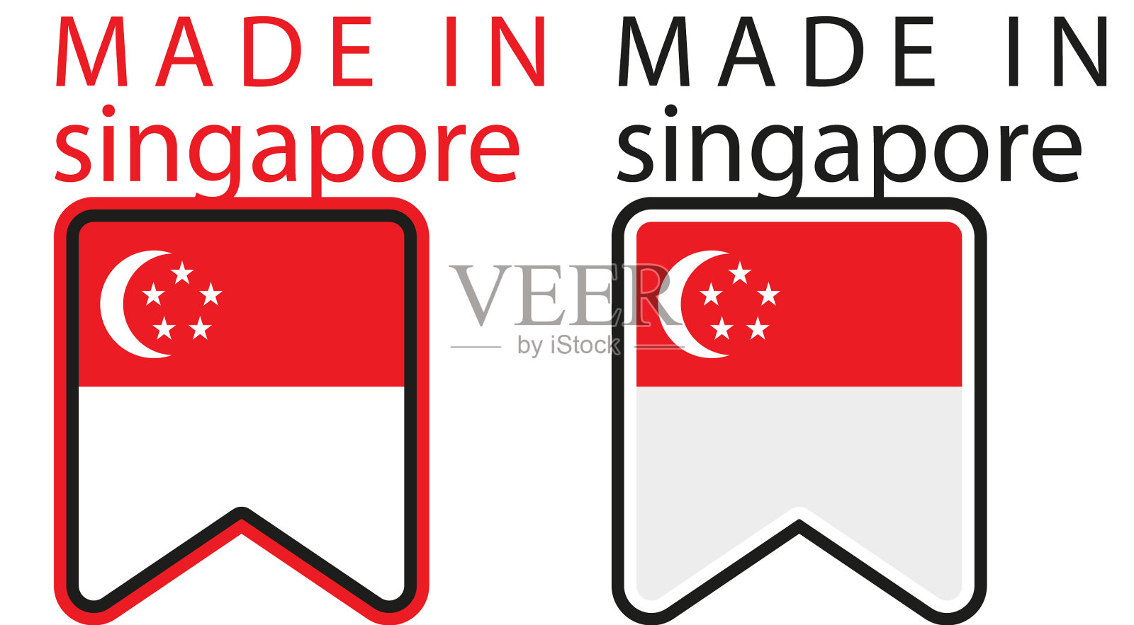 新加坡制造的标签、印章或标志插画图片素材