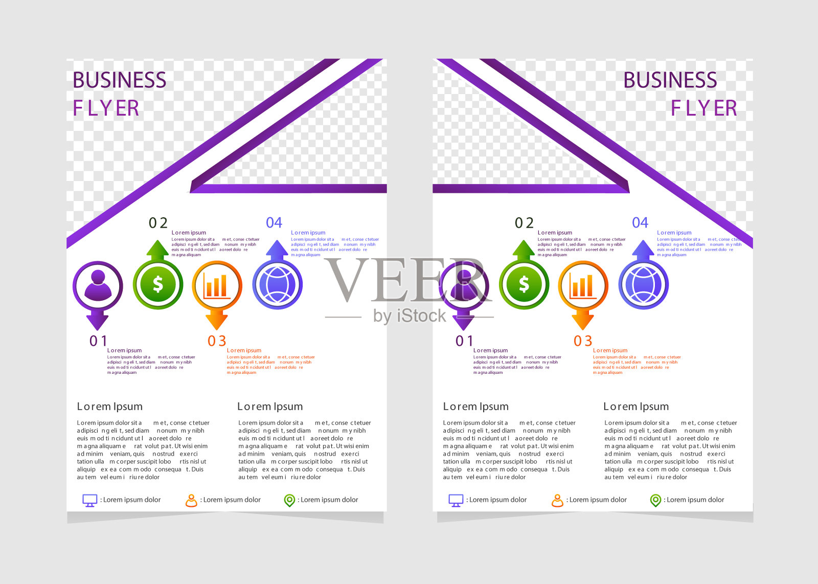 简单的现代商业传单模板设计模板素材