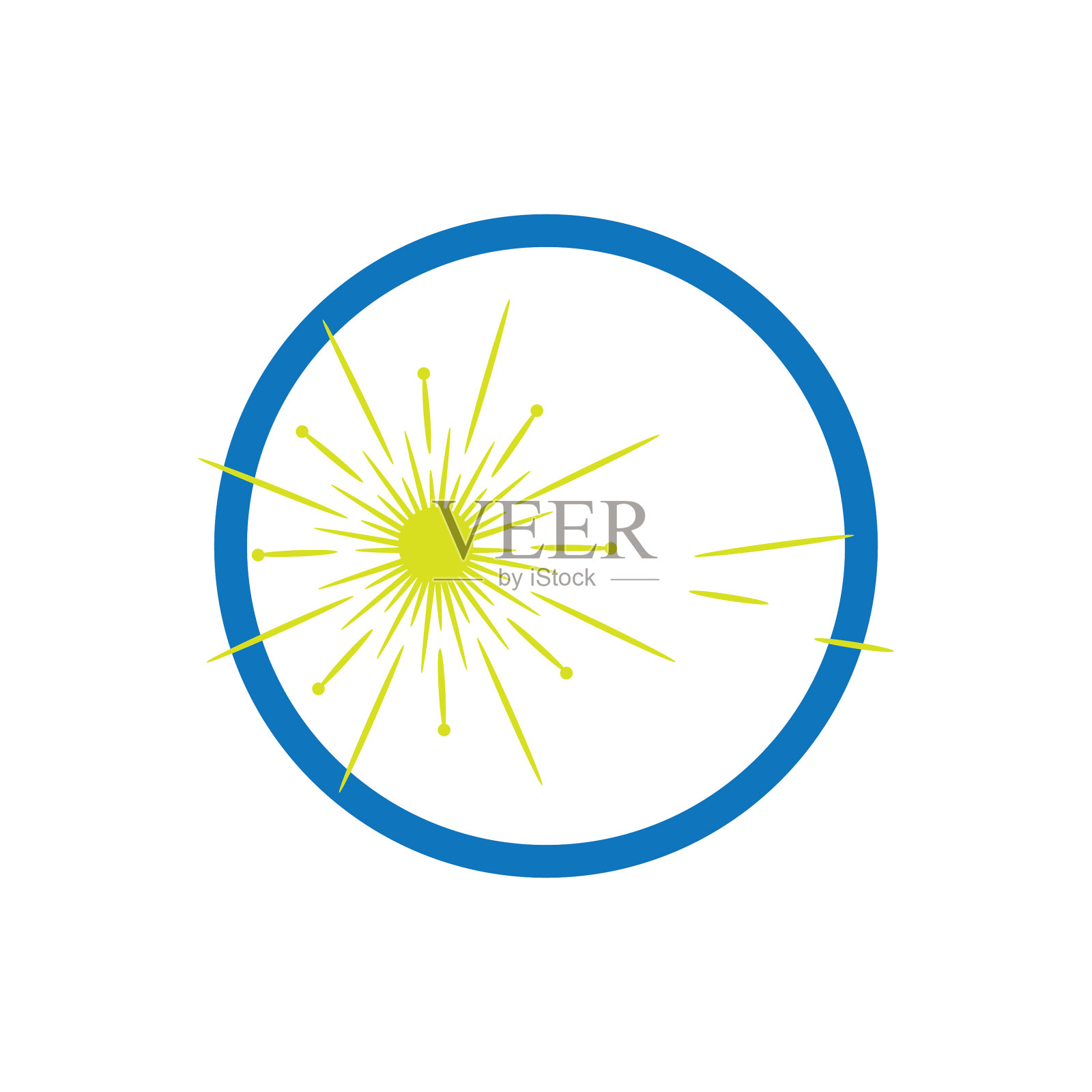 蒲公英标志和标志花设计插画图片素材