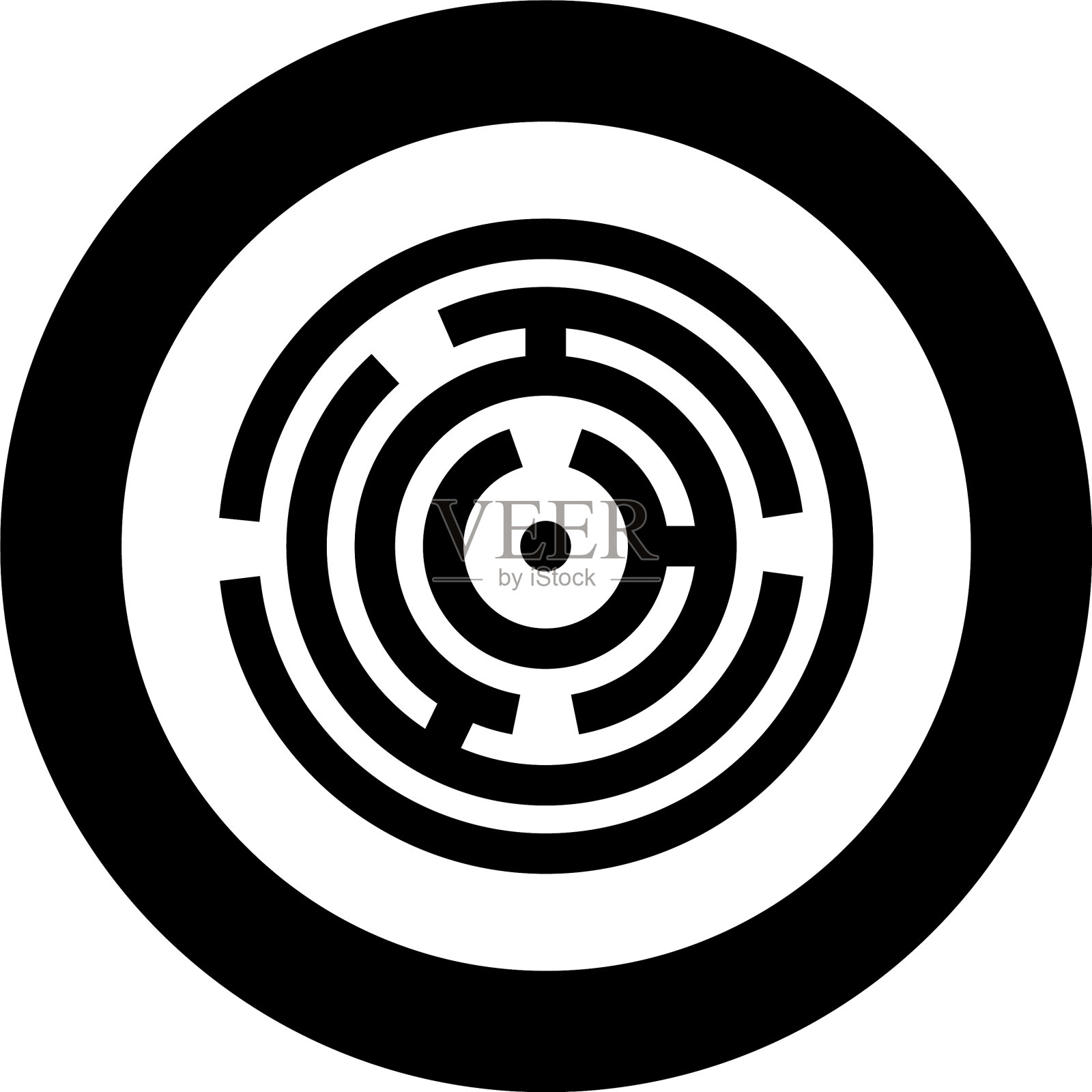 迷宫圆形,迷宫图标圆形插画图片素材