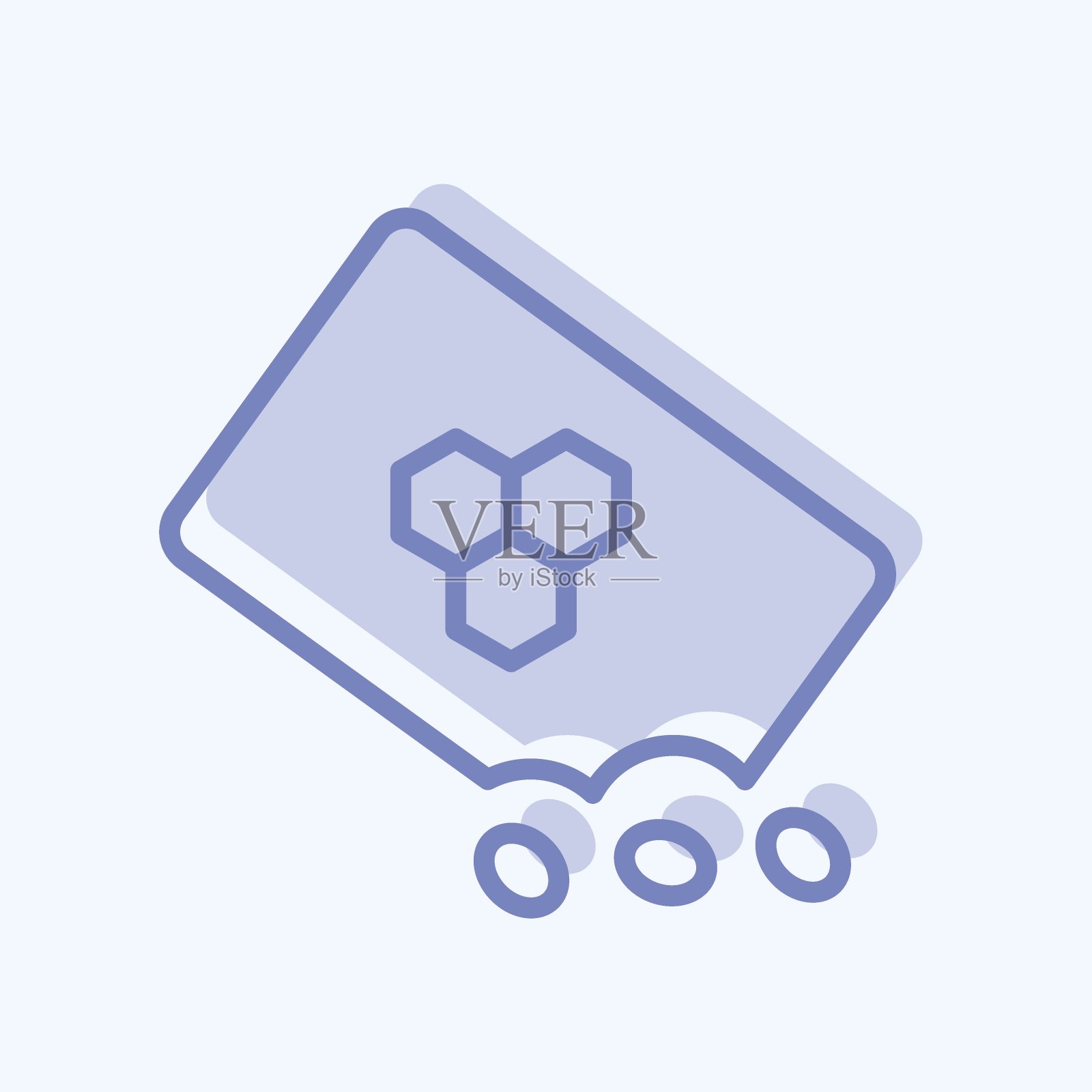 图标蜂蜜植物种子。适合蜜蜂农场使用。两个音调的风格。简单的设计可编辑。设计模板向量。简单的说明插画图片素材