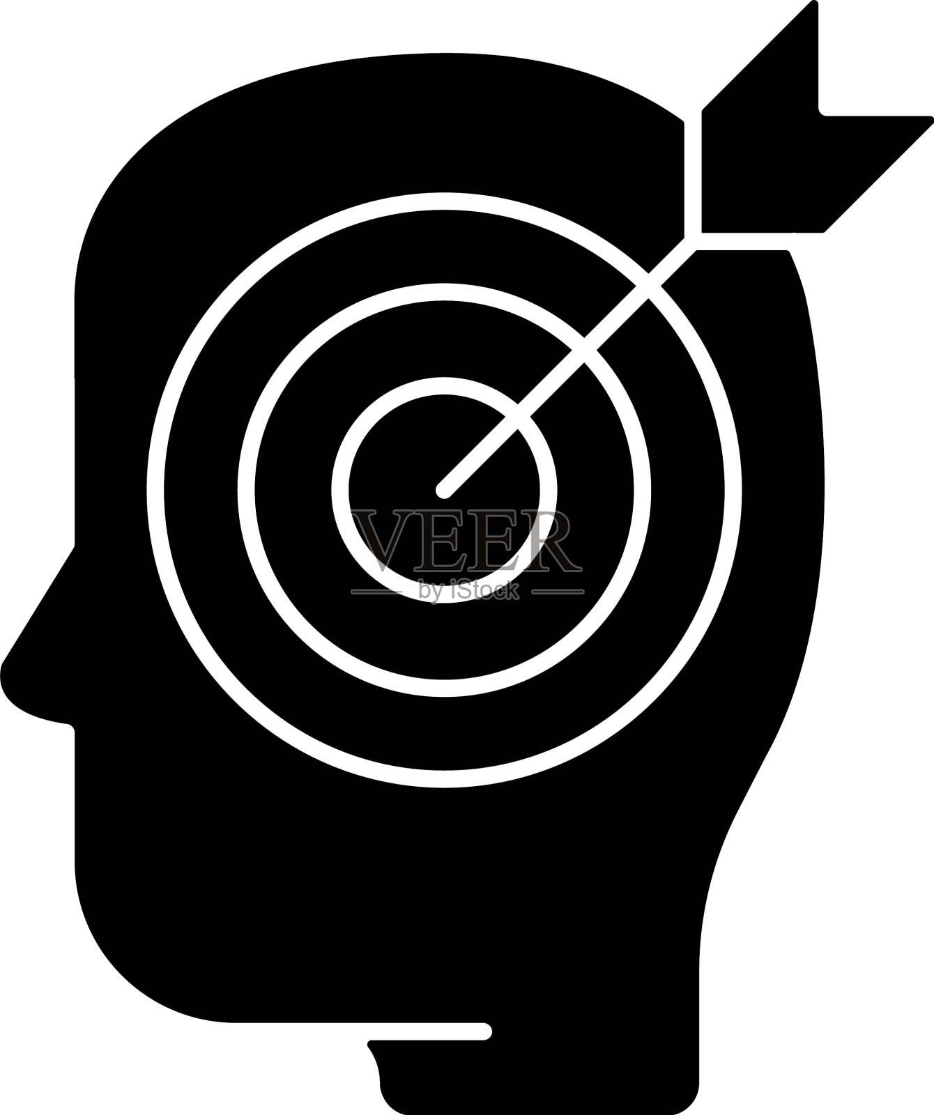 精确的知识黑色象形图标设计元素图片