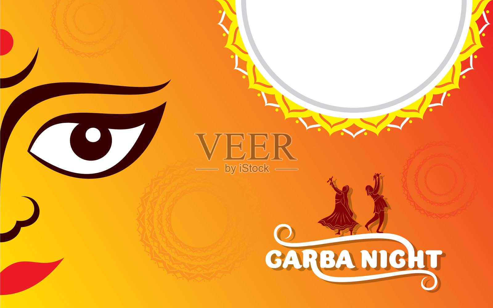 shubh navratri的创意海报设计插画图片素材