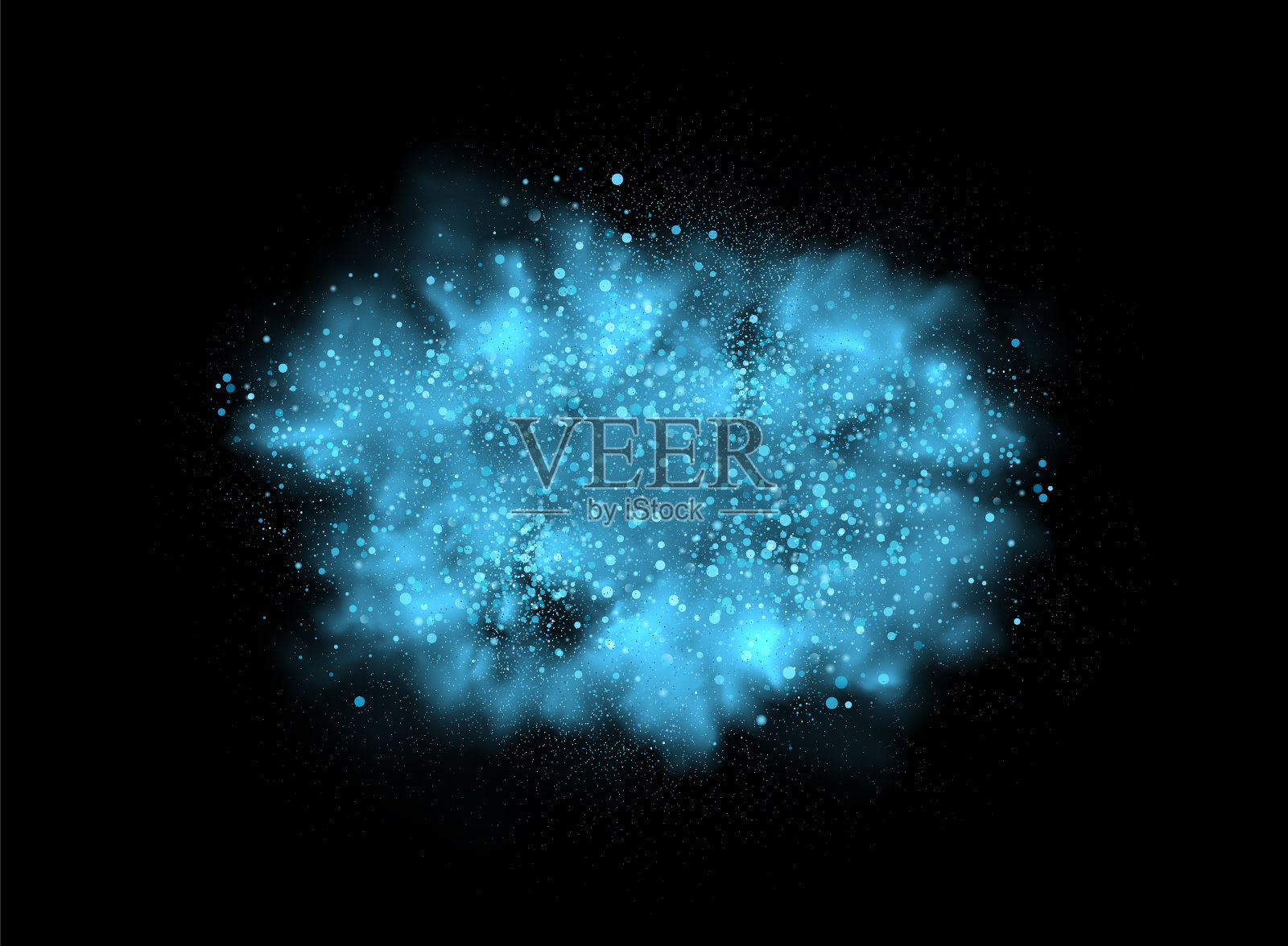 假日抽象闪亮的蓝色金色设计元素插画图片素材