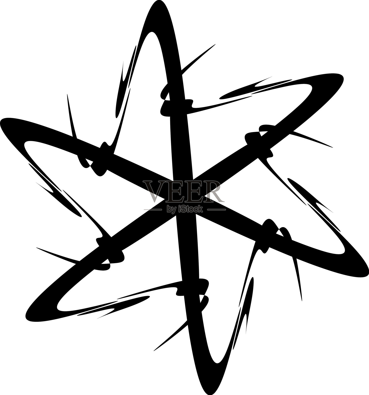 抽象圆形拉伸,非晶非形象化插画图片素材