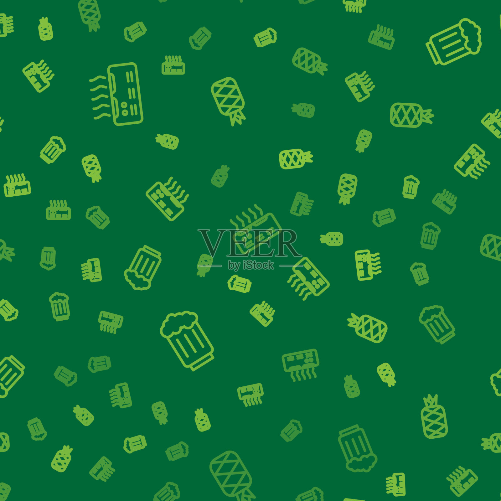 设置线空调木制啤酒杯及图标素材