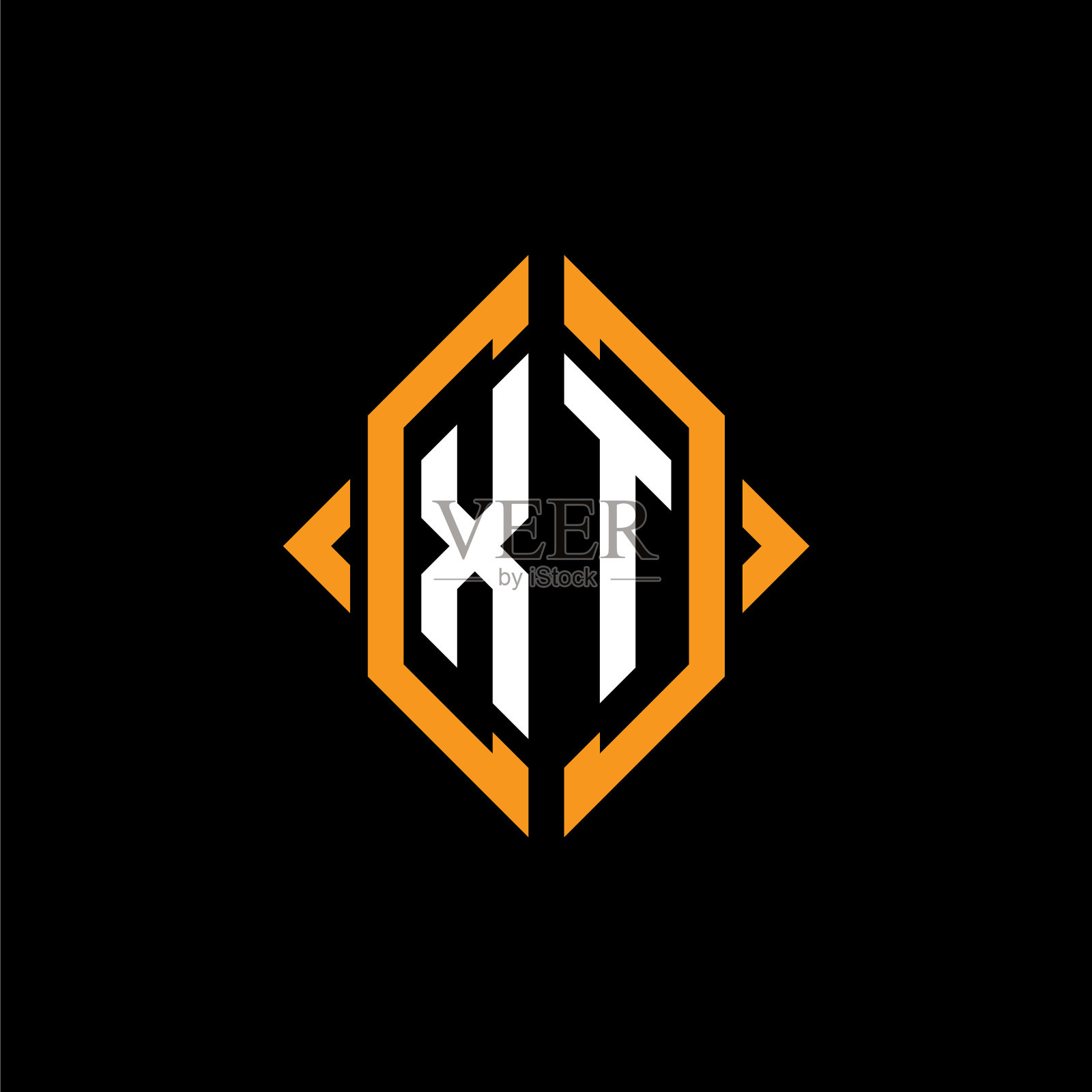 Xt标志字母组合设计模板插画图片素材