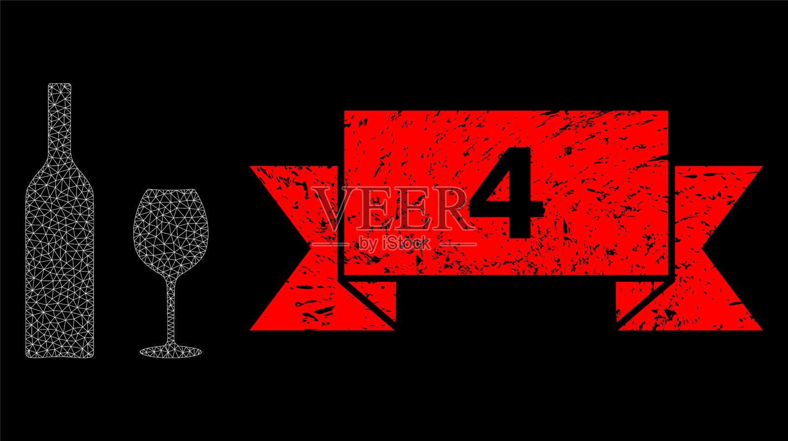 刻印和网纹酒杯插画图片素材