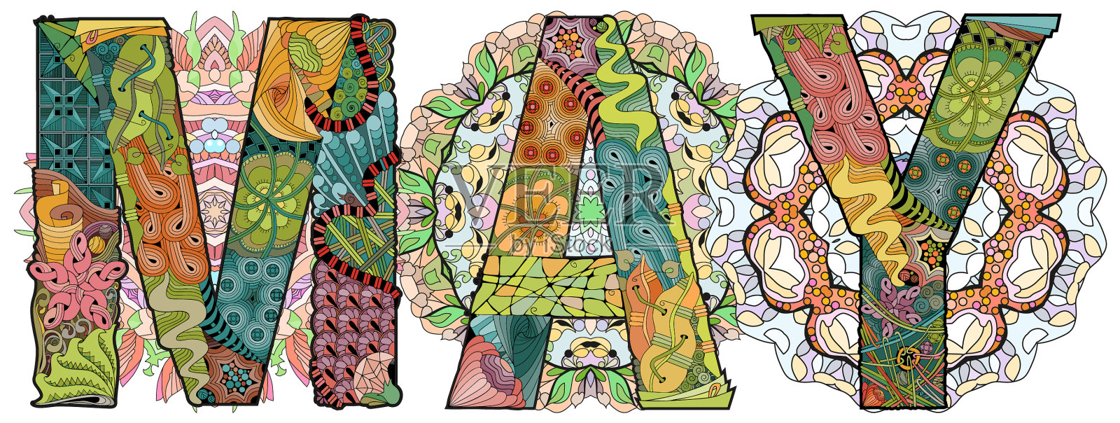 可以用曼陀罗装饰仙角吗插画图片素材
