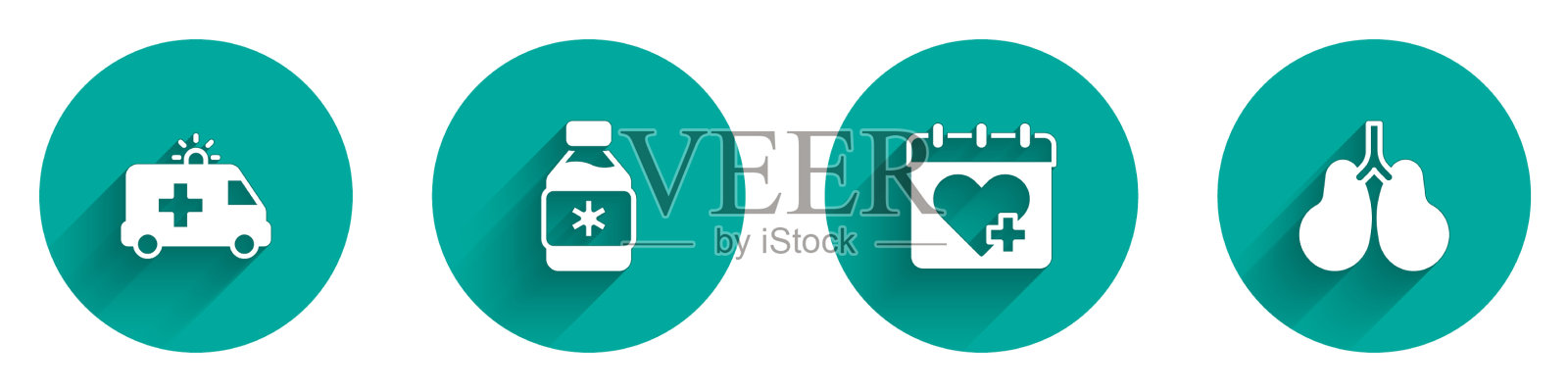 给救护车装上一瓶药水图标素材