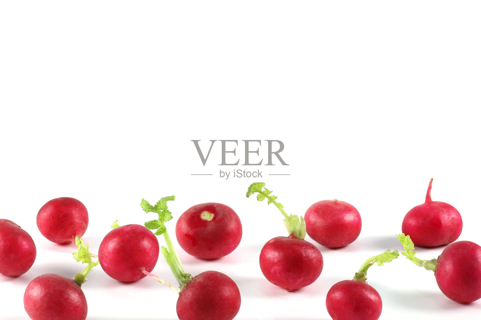 白色背景上的新鲜红萝卜。水平图像有复制空间。照片摄影图片