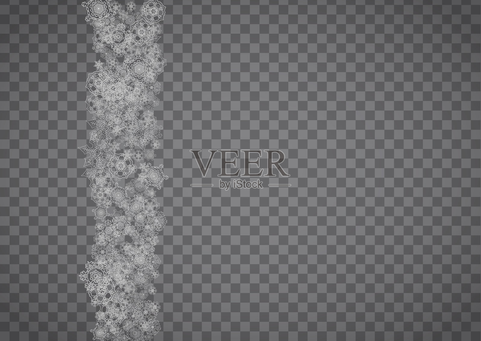 圣诞和新年的雪花插画图片素材