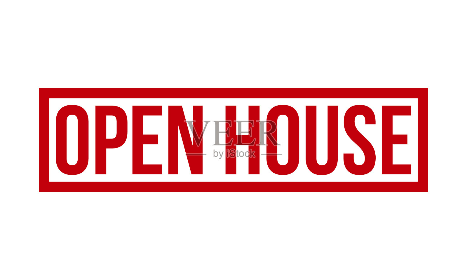 开放日橡胶章印章向量插画图片素材