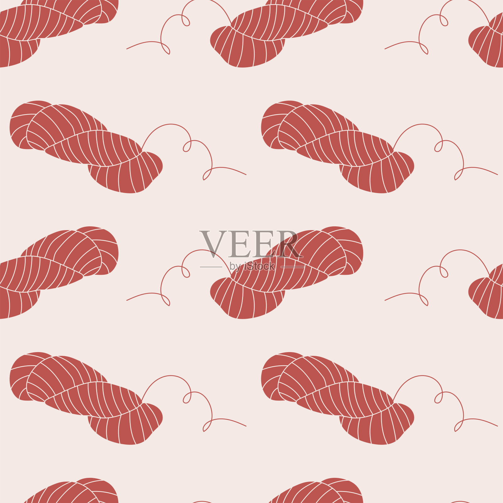 矢量平面手绘无缝图案插画图片素材