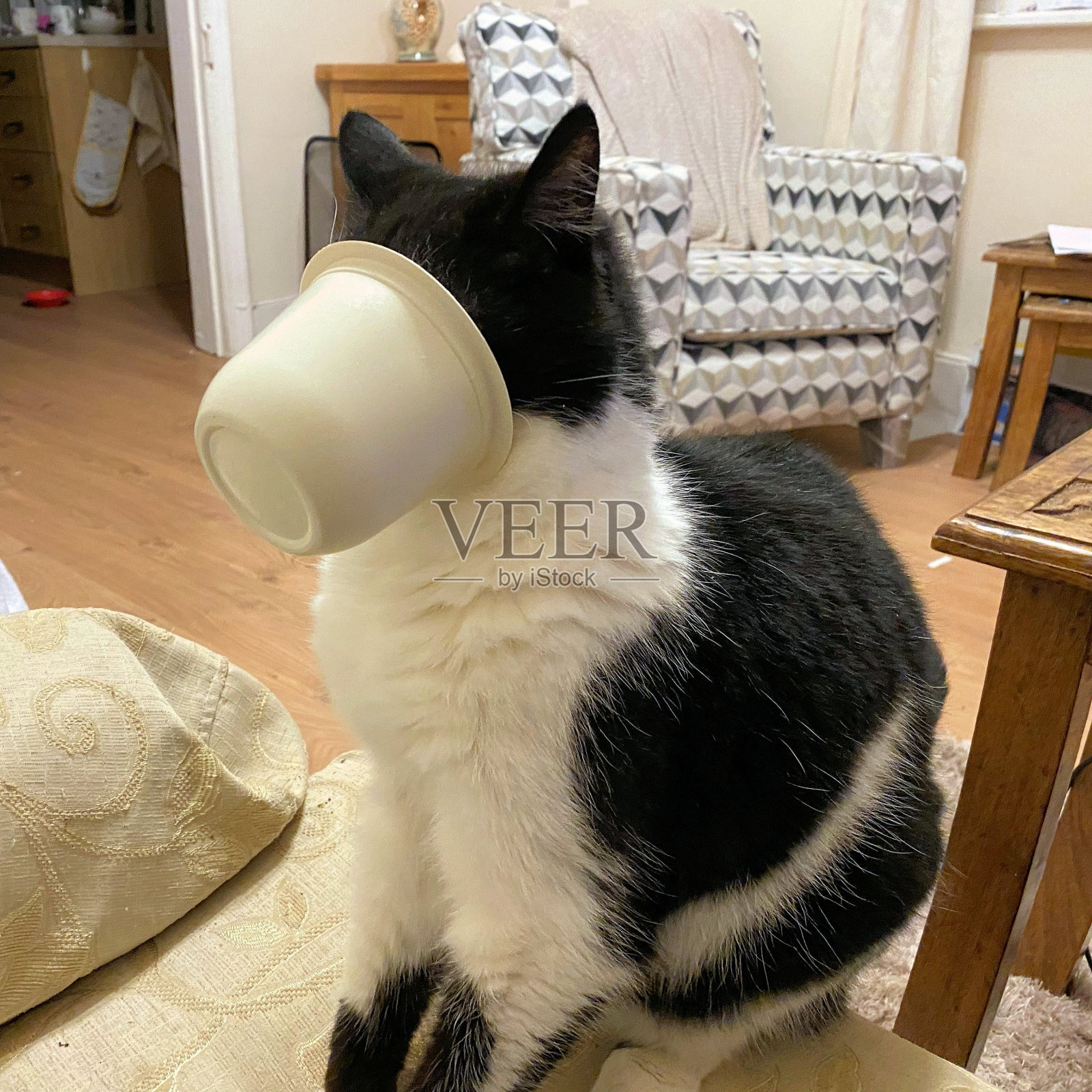 一辆黑白车的特写照片摄影图片