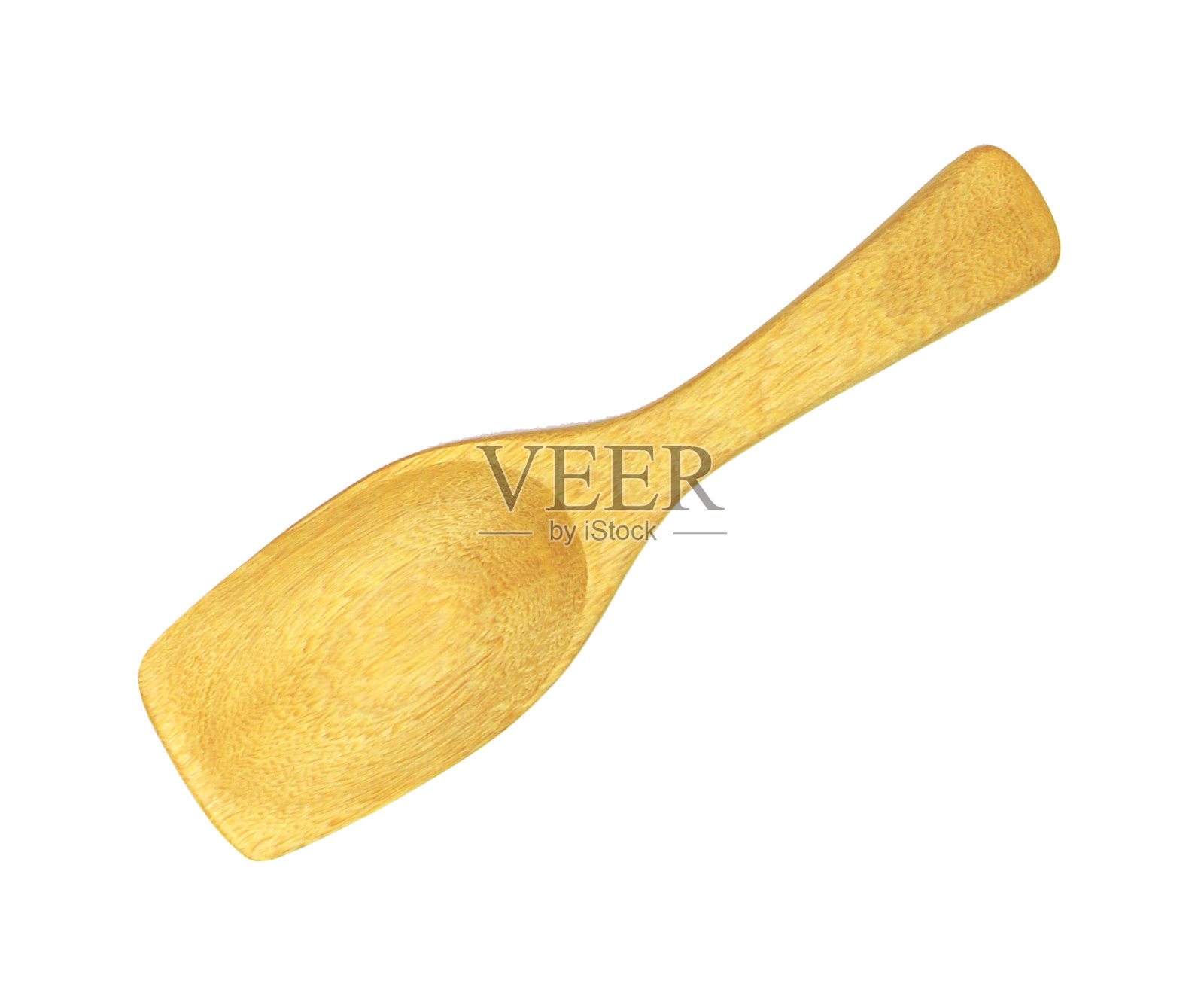 白色背景上孤立的木勺照片摄影图片