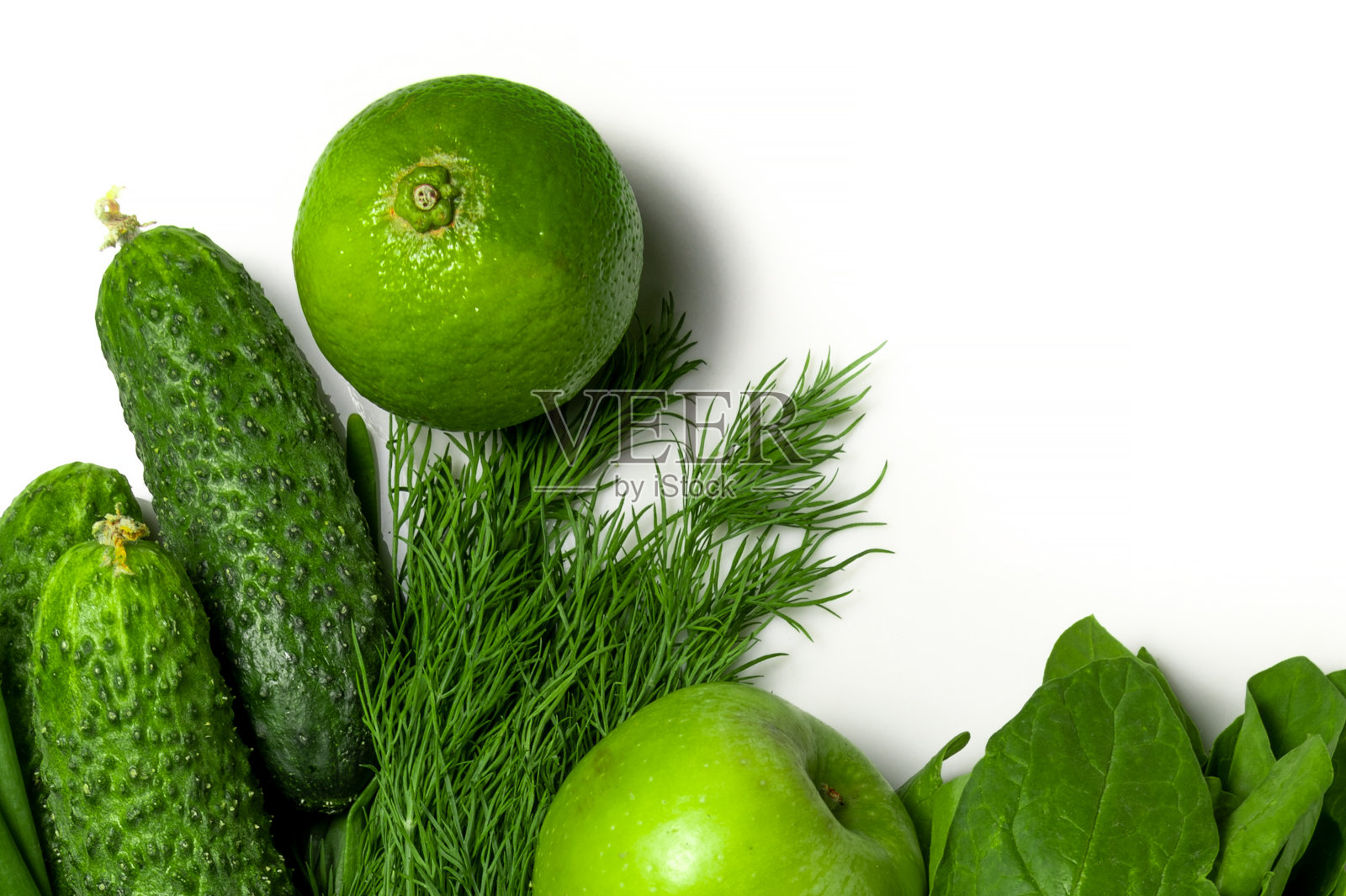 绿色的新鲜食品。运送或购买保健食品。蔬菜,水果,香草。照片摄影图片