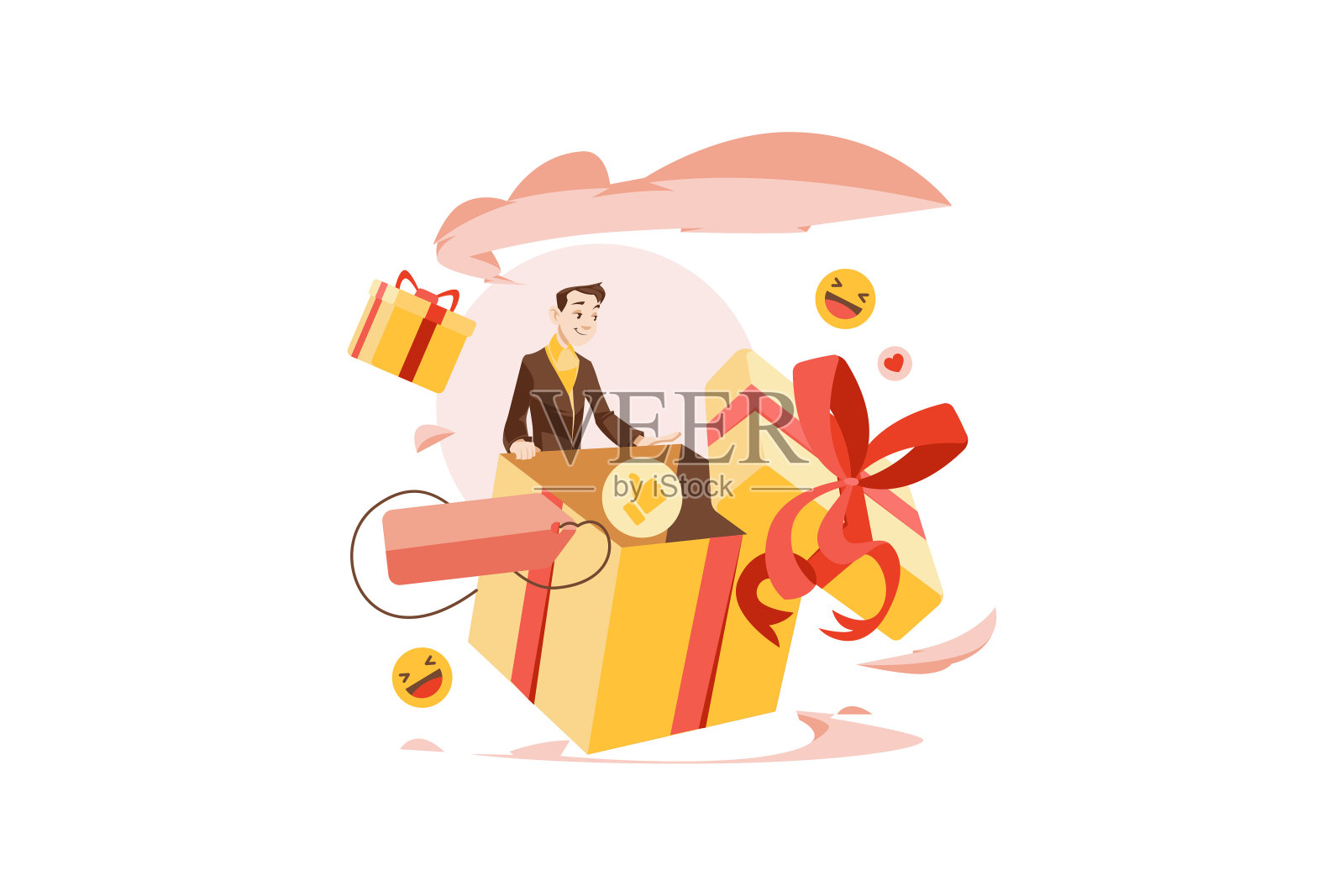 赠品插画图片素材