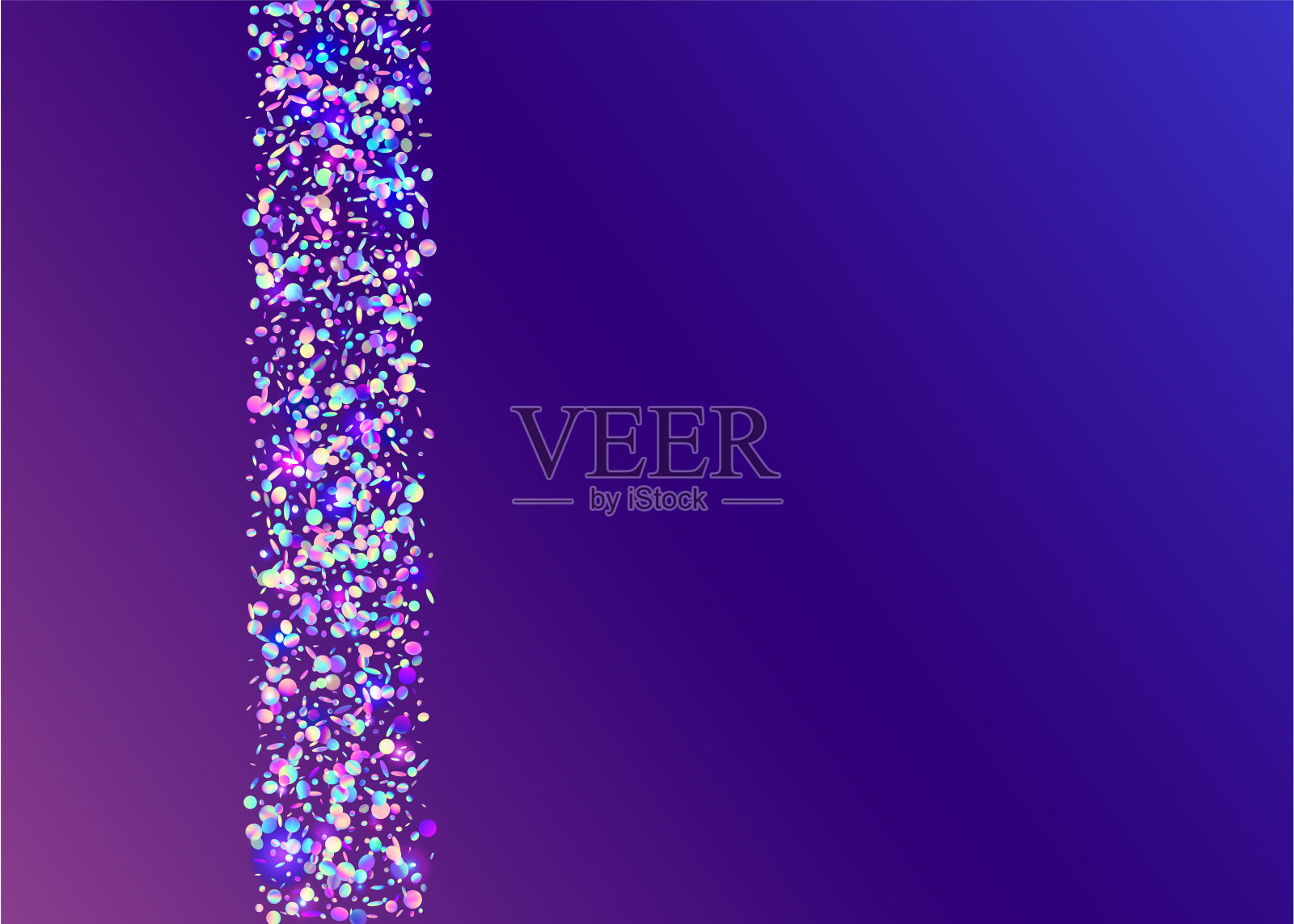 霓虹灯闪烁。模糊庆祝蛇形。迪斯科棱镜。节日F插画图片素材