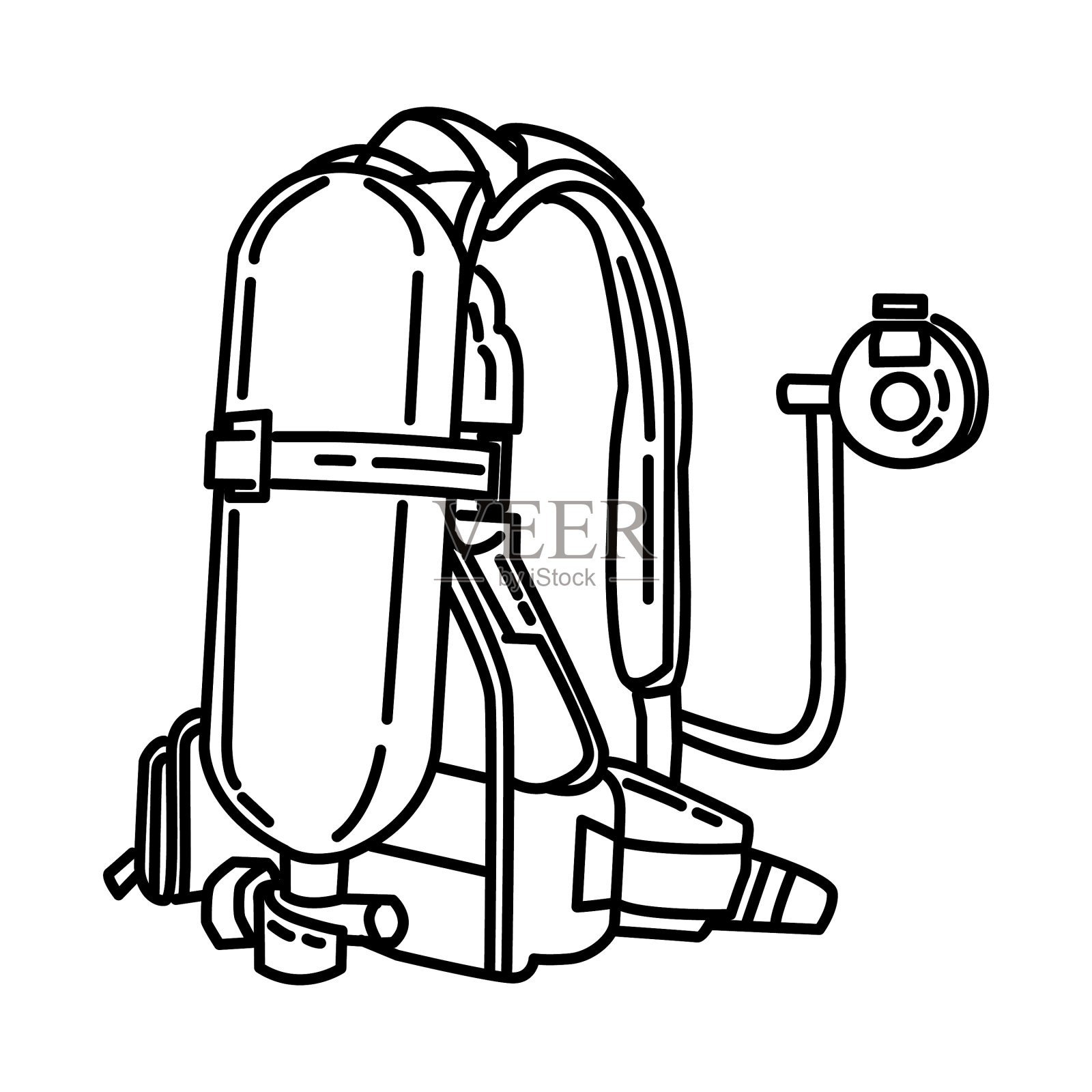 消防瓦斯包图标涂鸦手绘或设计元素图片