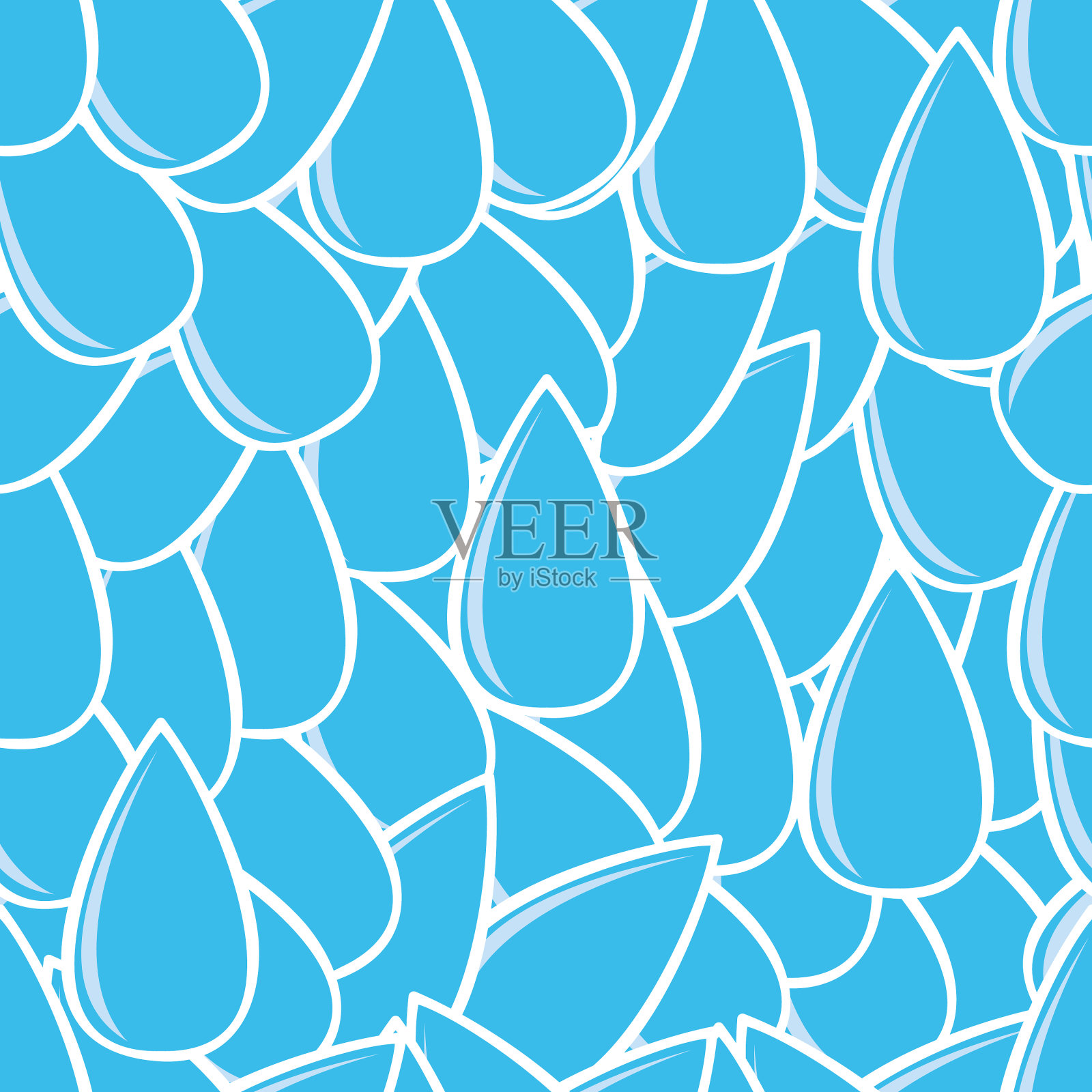 蓝色的下降插画图片素材