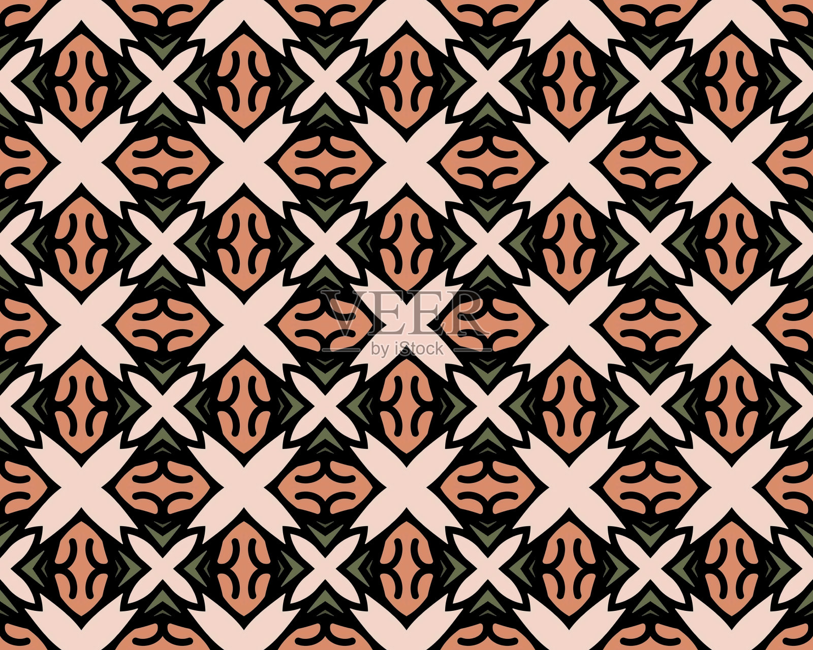 无缝插图瓷砖图案的背景或墙纸插画图片素材