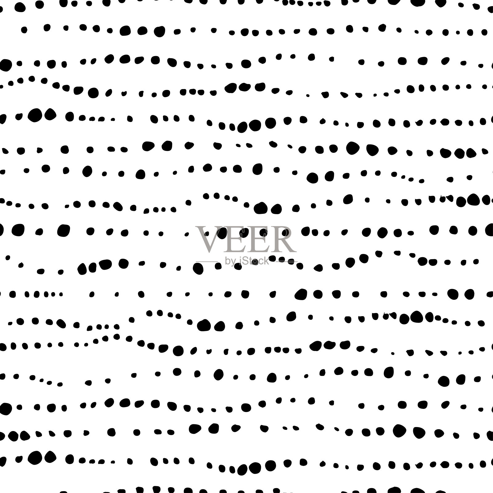 黑色点矢量无缝模式。插画图片素材