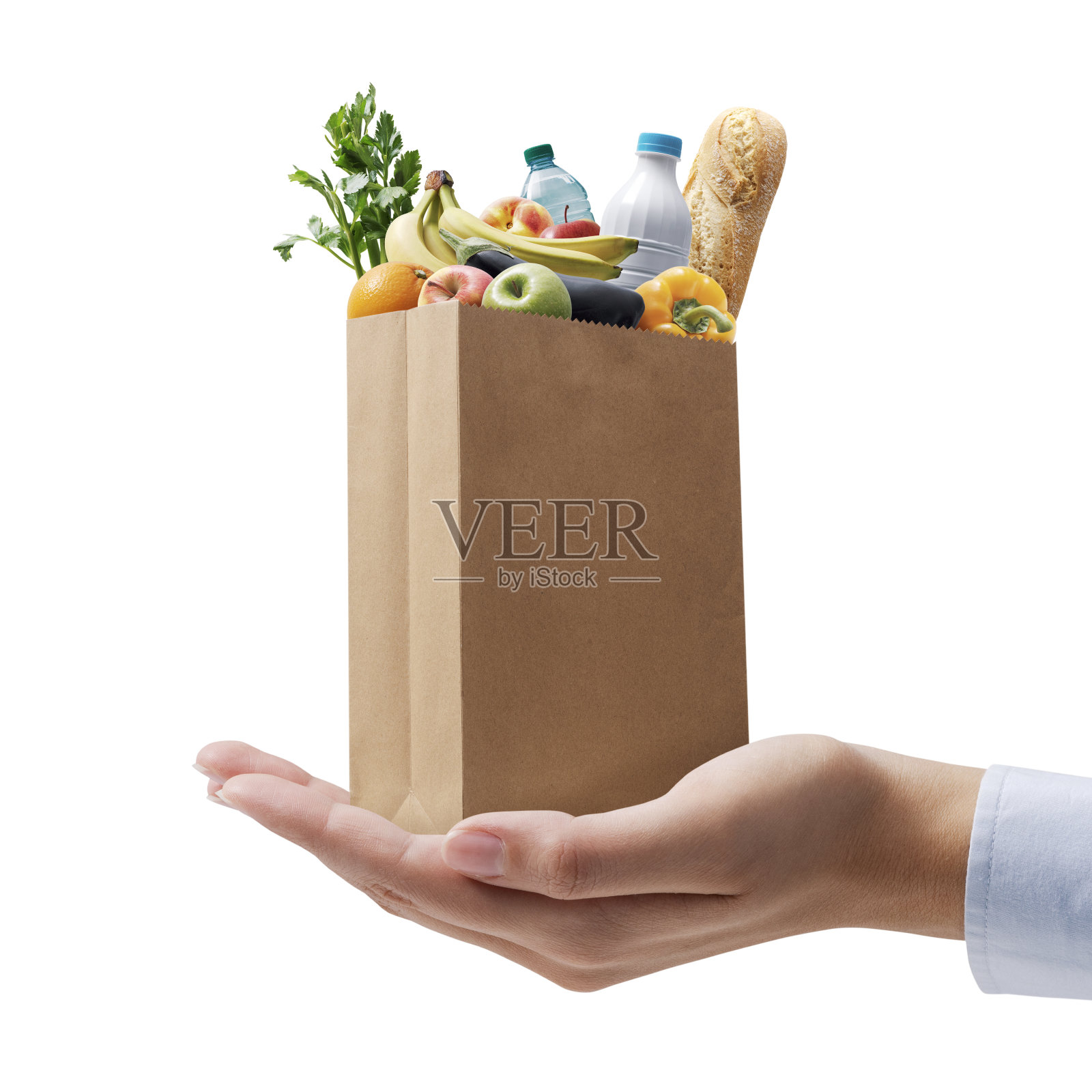 新鲜食品送货上门照片摄影图片