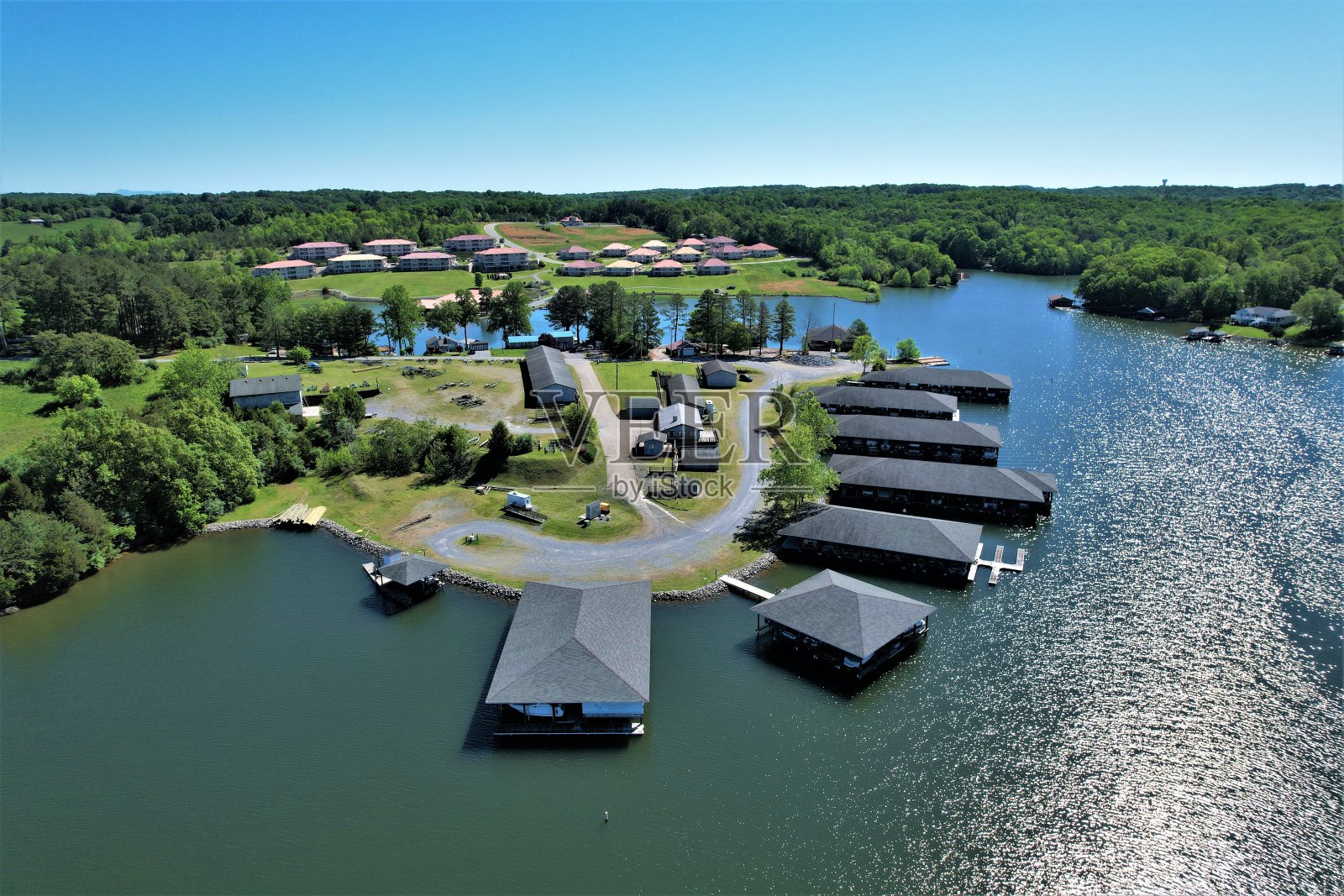 弗吉尼亚州史密斯山湖照片摄影图片