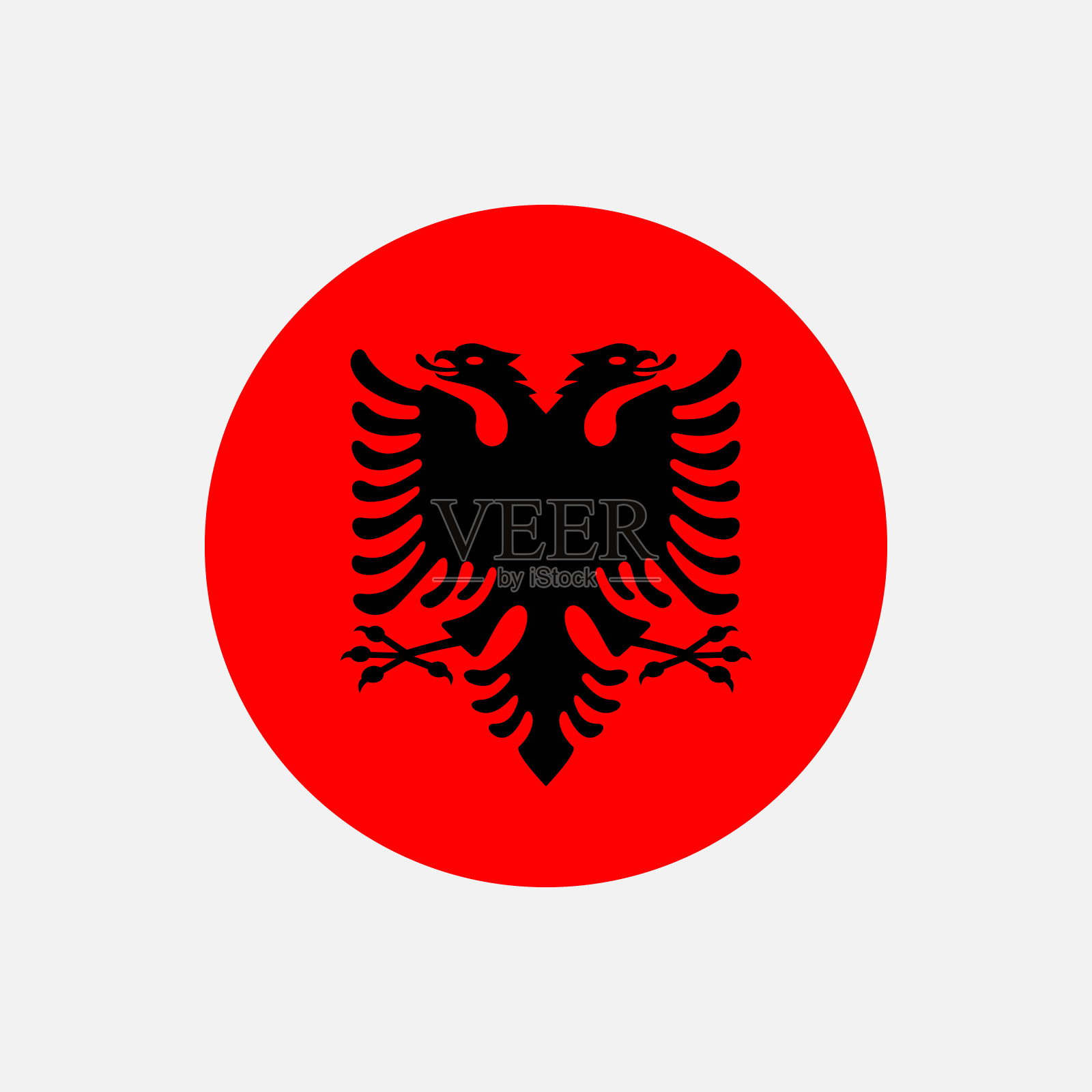 国家阿尔巴尼亚。阿尔巴尼亚国旗。矢量插图。插画图片素材