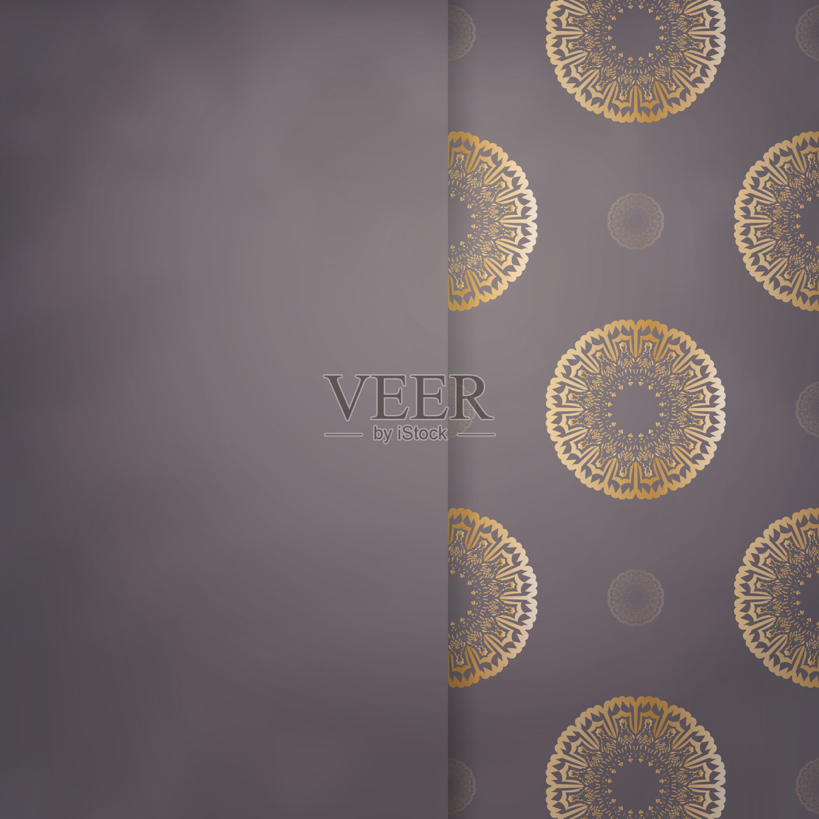 欢迎手册颜色为棕色,豪华插画图片素材