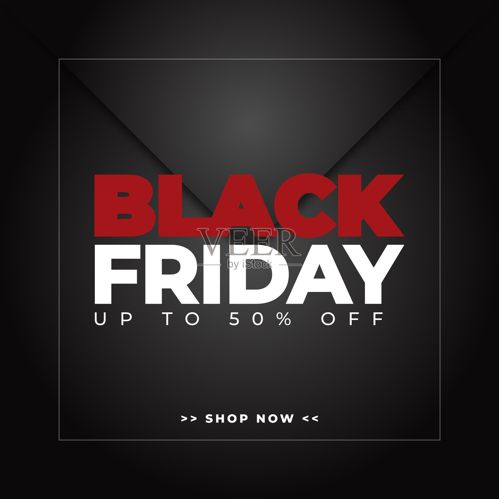 社交媒体的现代黑色星期五促销横幅插画图片素材