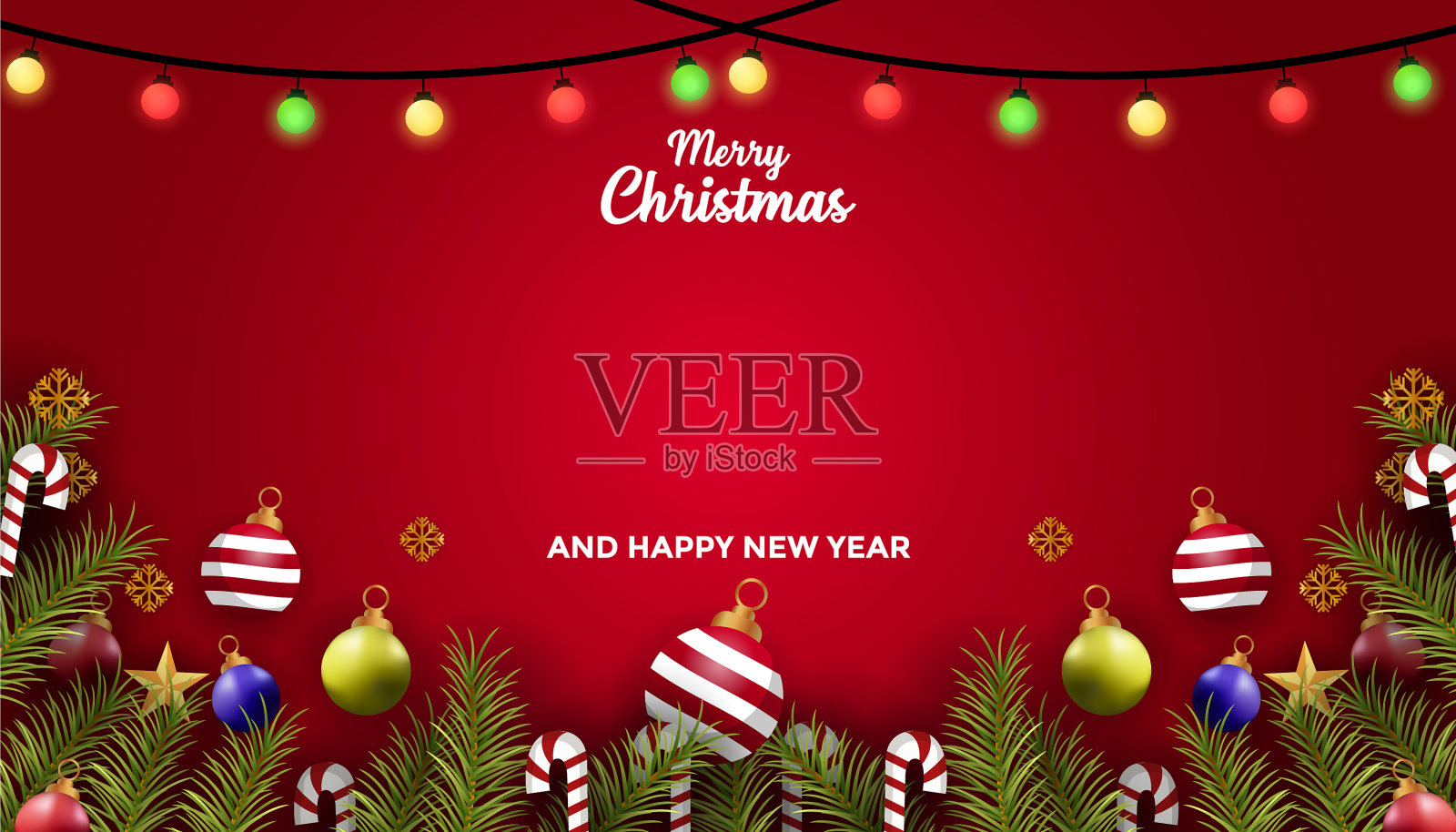 圣诞快乐,新年如意插画图片素材