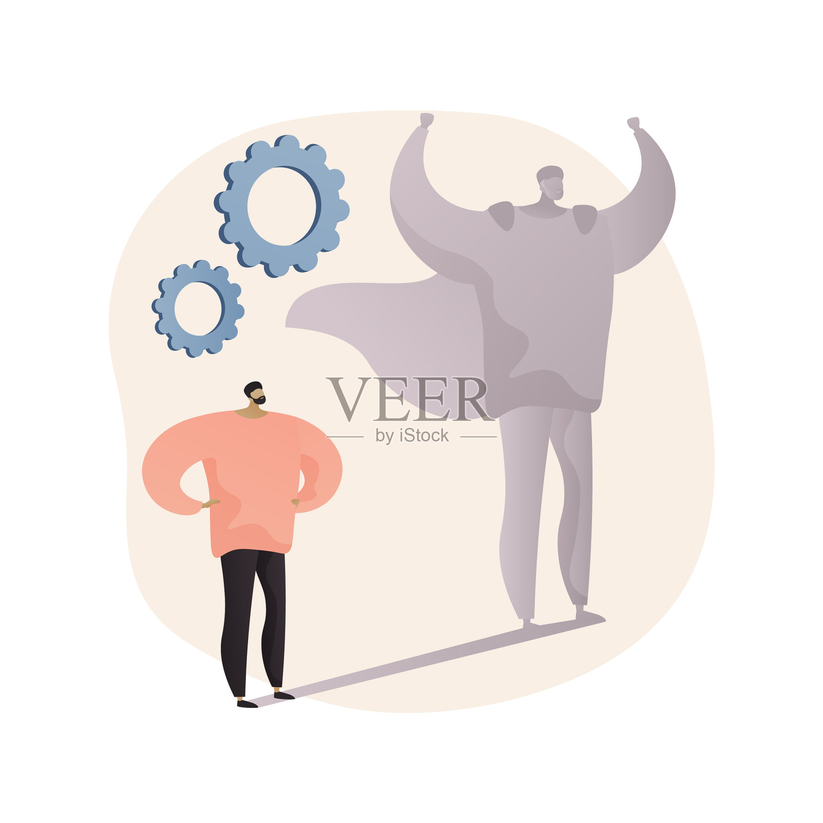 自尊的抽象概念设计元素图片