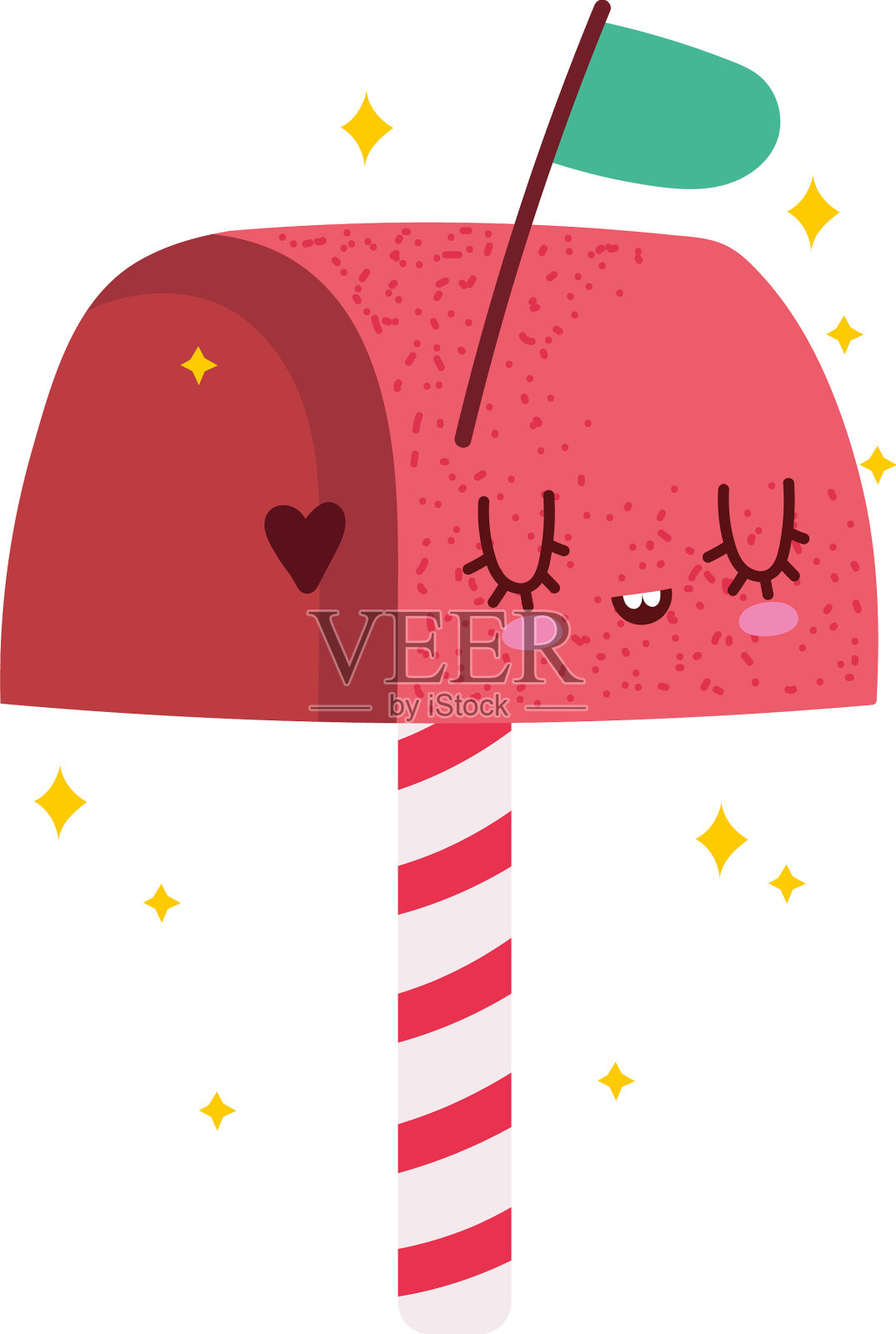 可爱的邮箱快递设计元素图片