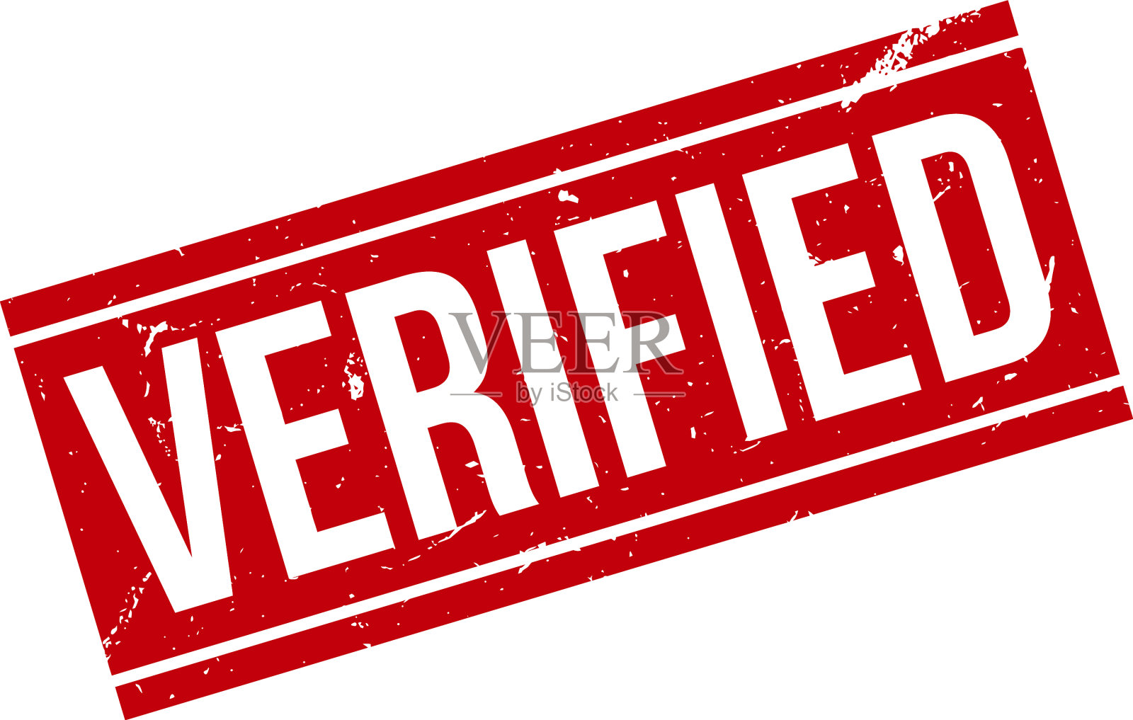 经过验证的白色背景橡胶图章插画图片素材