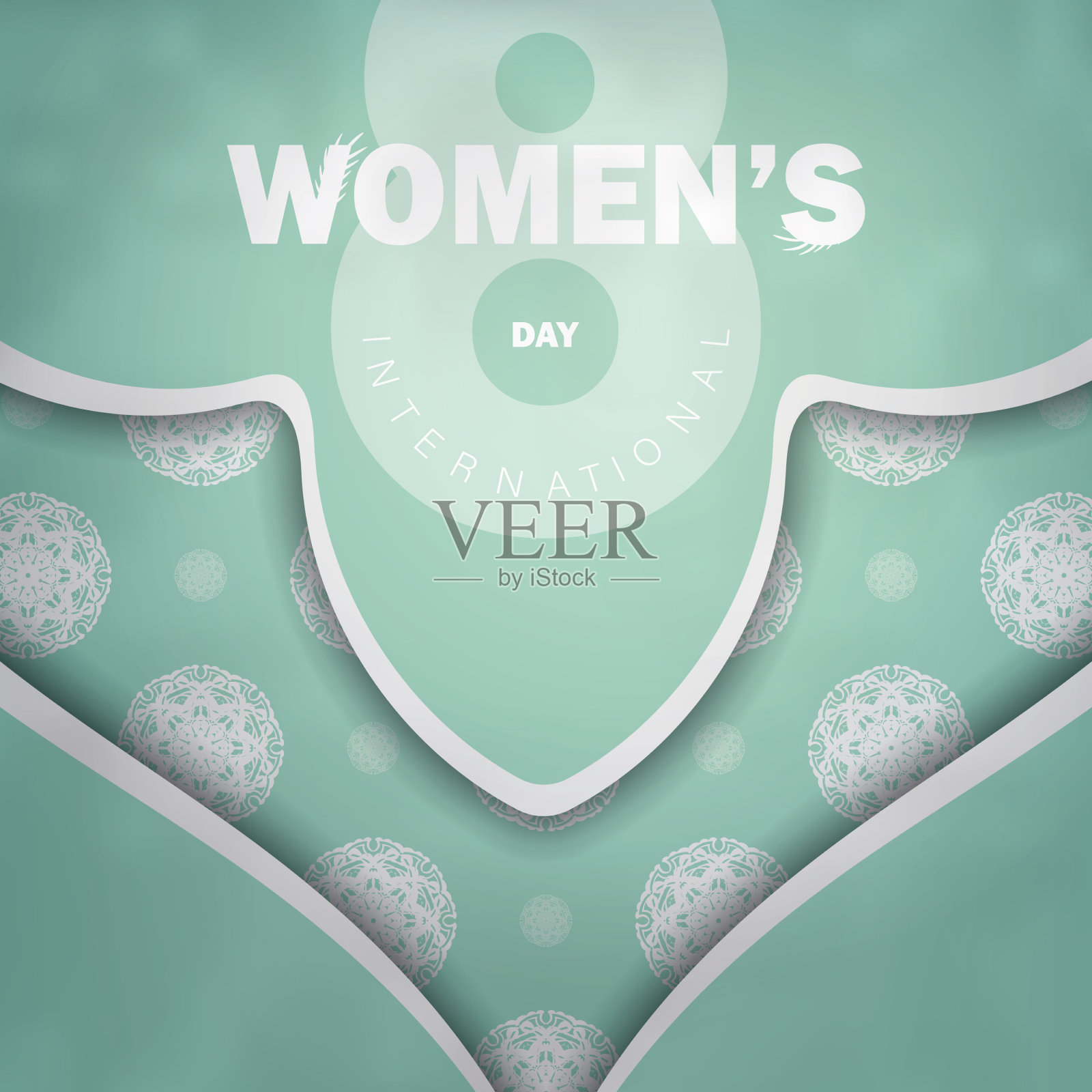 3月8日发行的国际妇女节传单设计模板素材