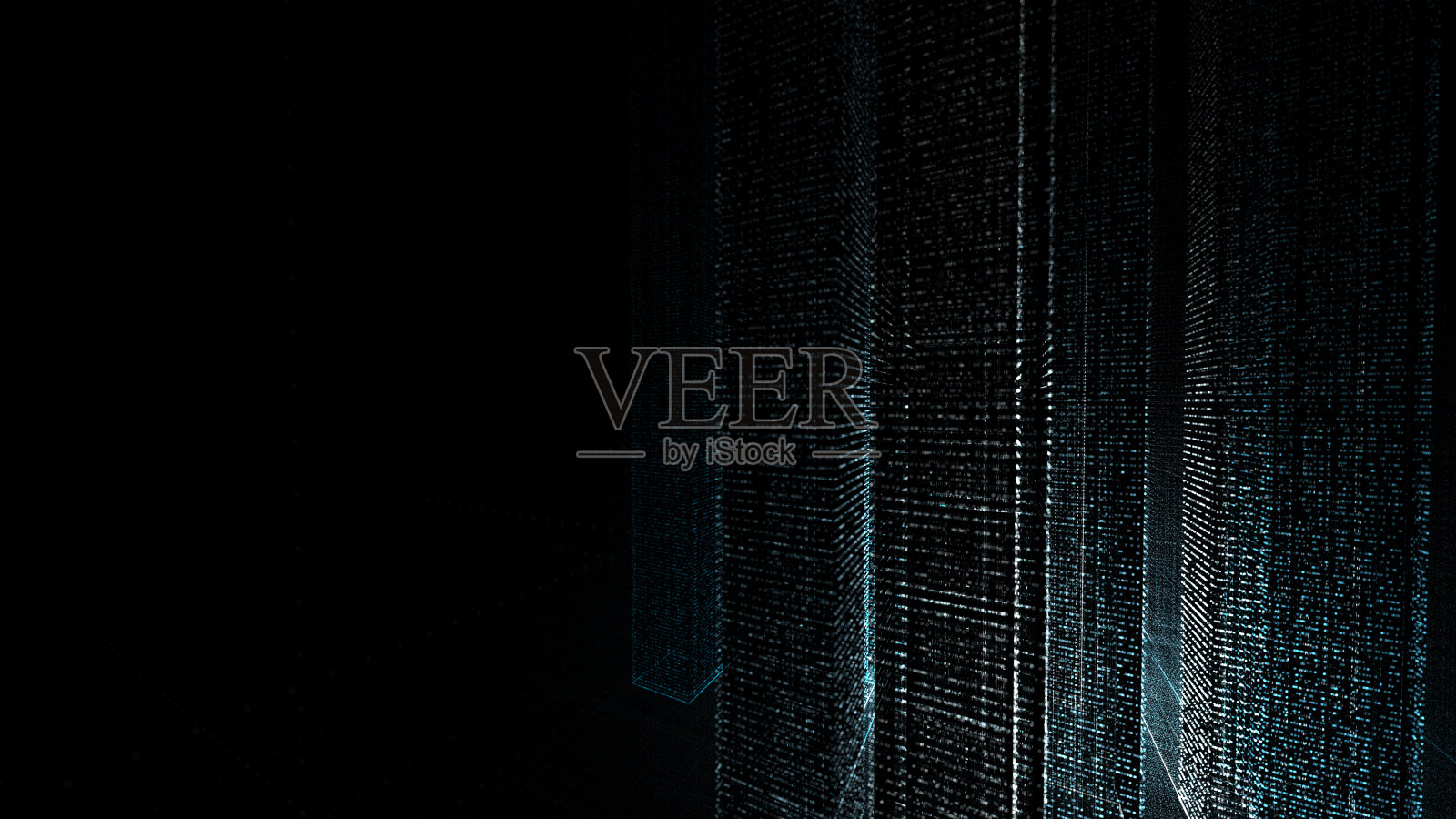 全球数字城市的3D插图,抽象的技术背景照片摄影图片