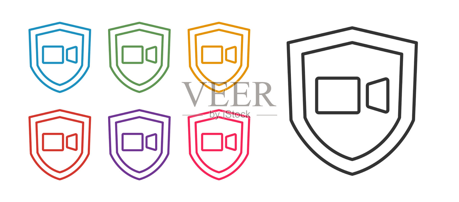 设置在线视频聊天会议图标隔离为图标素材