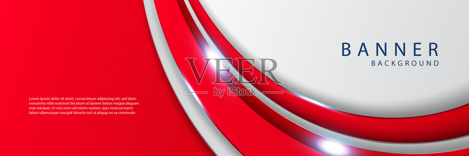 带有对角线的现代抽象红色旗帜插画图片素材