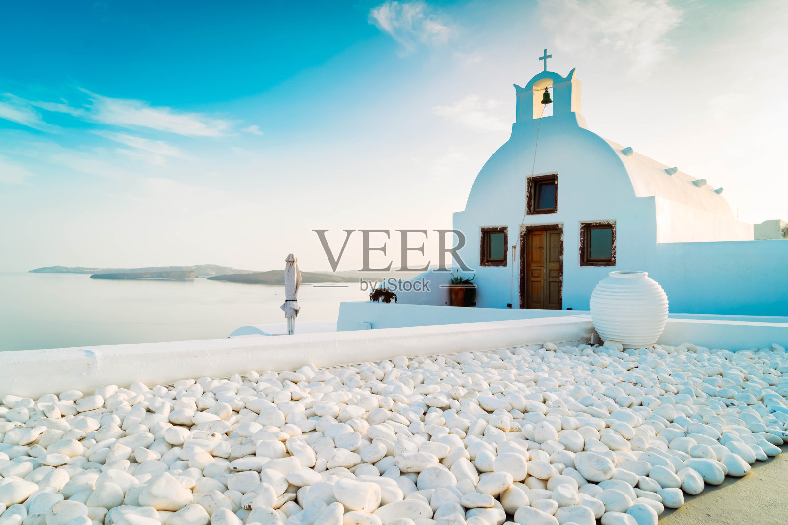 希腊圣托里尼岛的美丽细节照片摄影图片