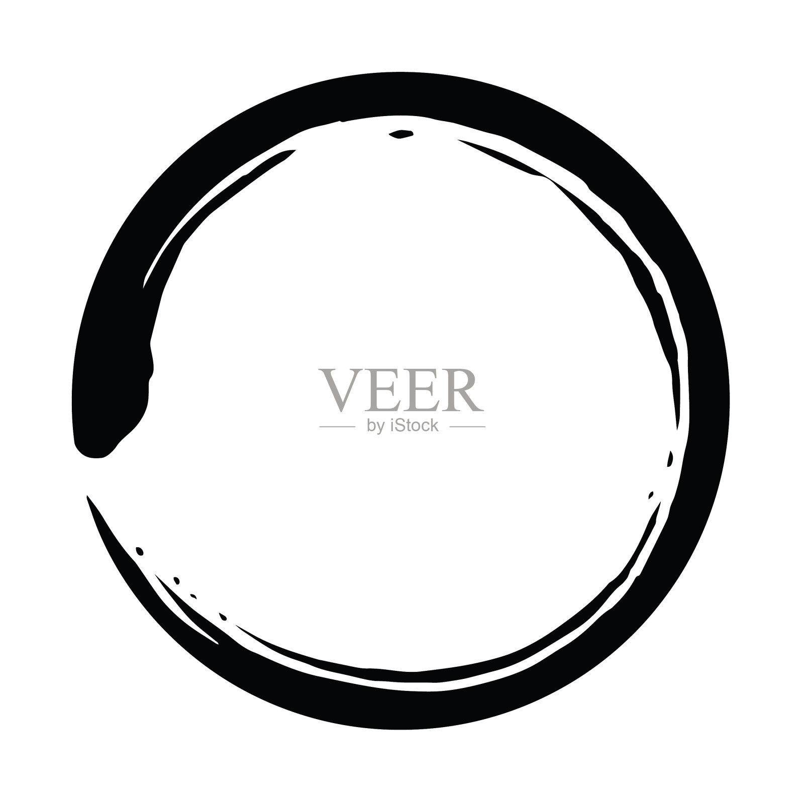 恩索禅意画笔圆形艺术设计图标设计元素图片