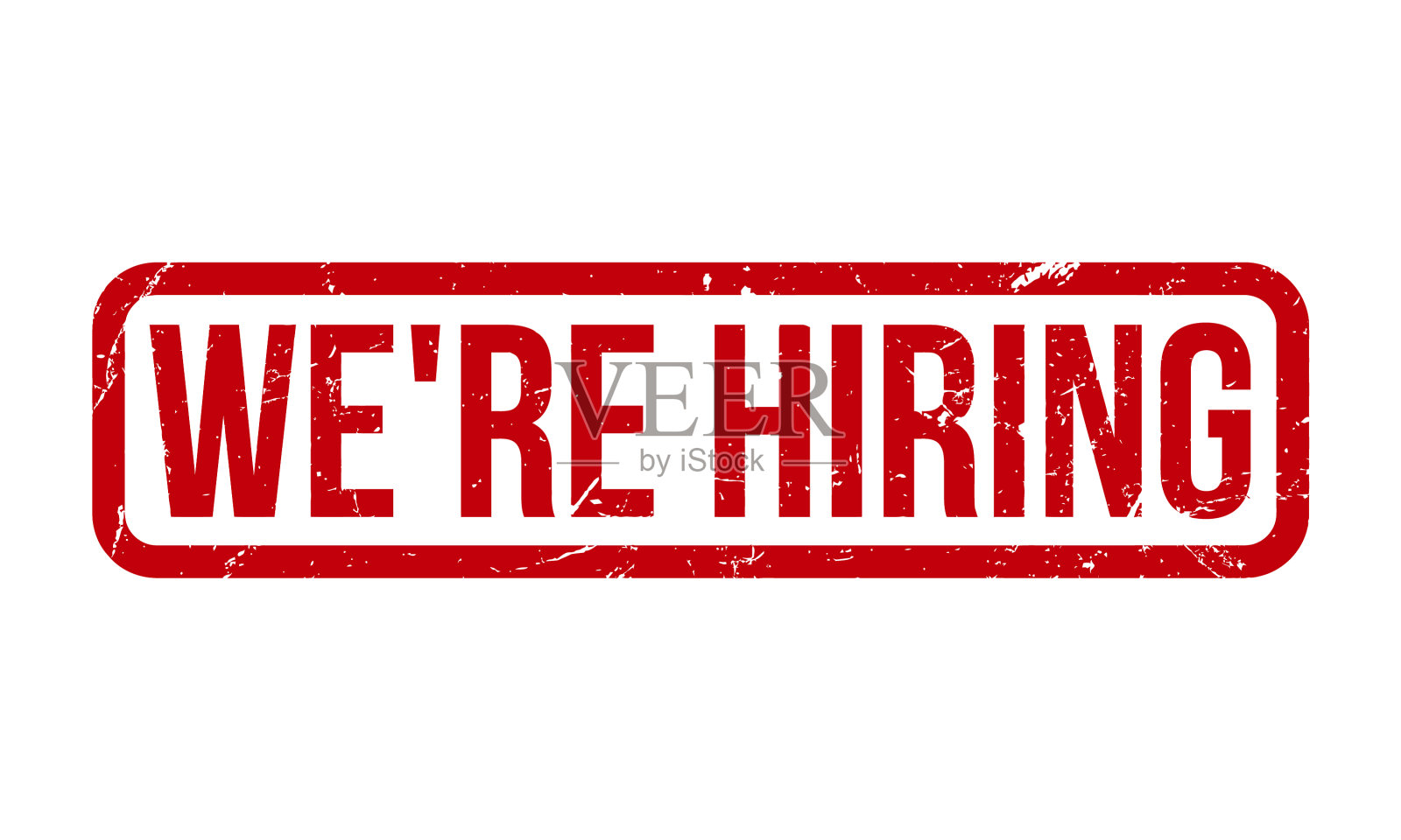 我们雇用橡皮图章,红色,我们雇用橡皮图章插画图片素材