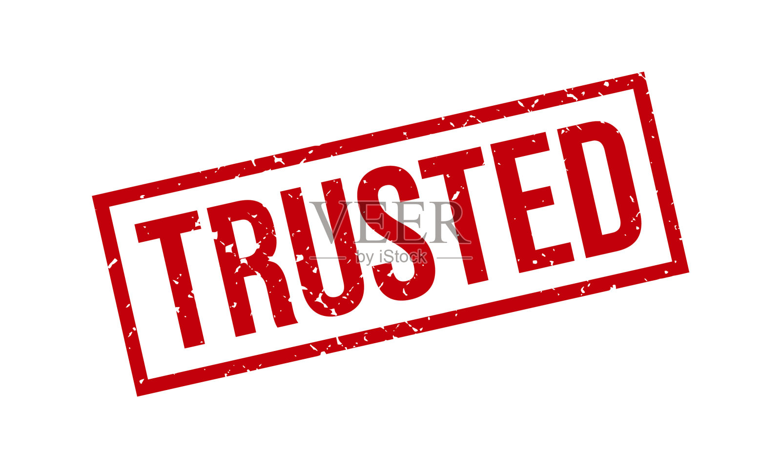 值得信赖的橡胶垃圾邮票印章股票插画图片素材